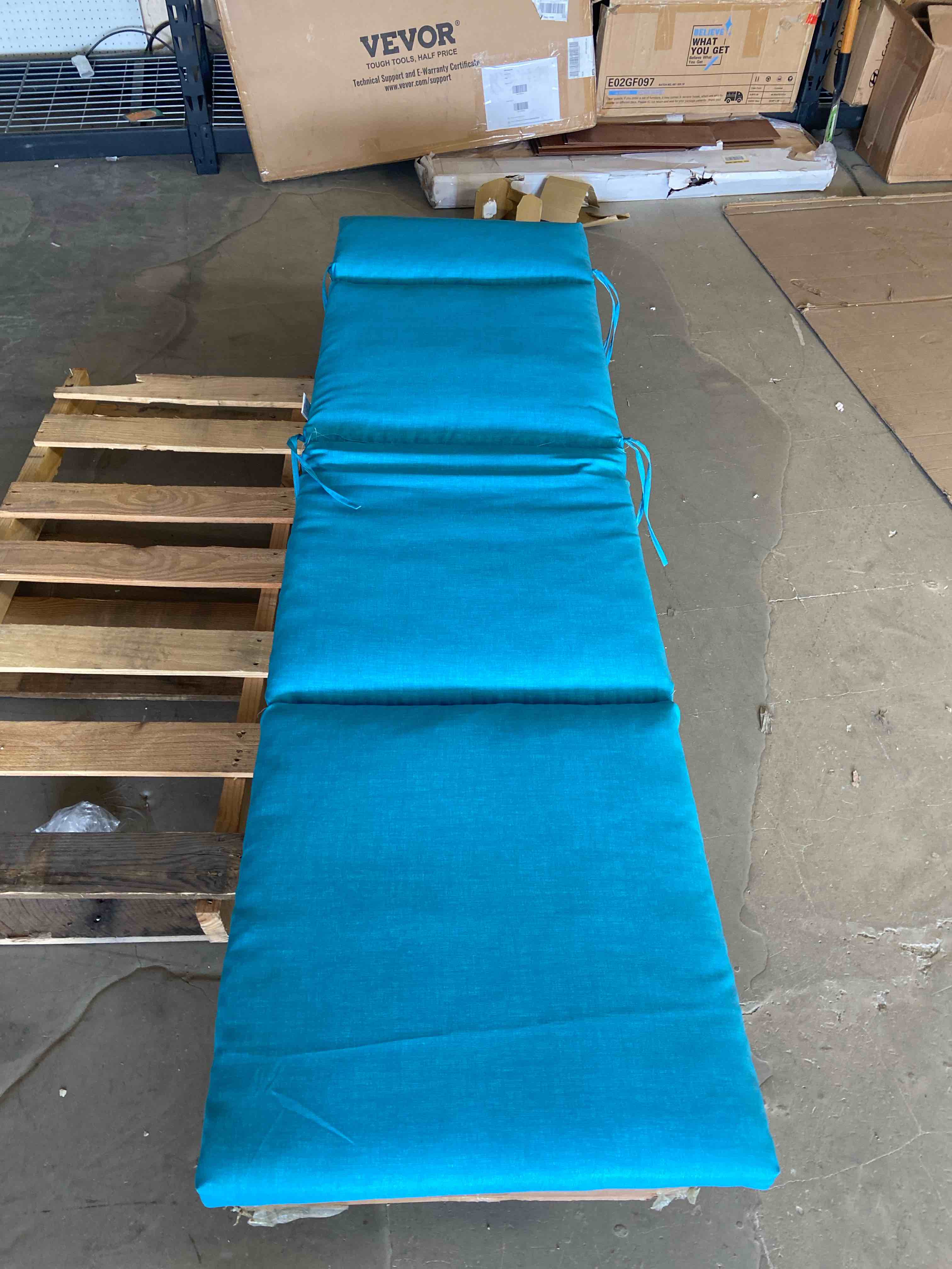 Condition photo showing New/Like New for arden outdoor chaise lounge cushion 72 x 21  lake blue leala