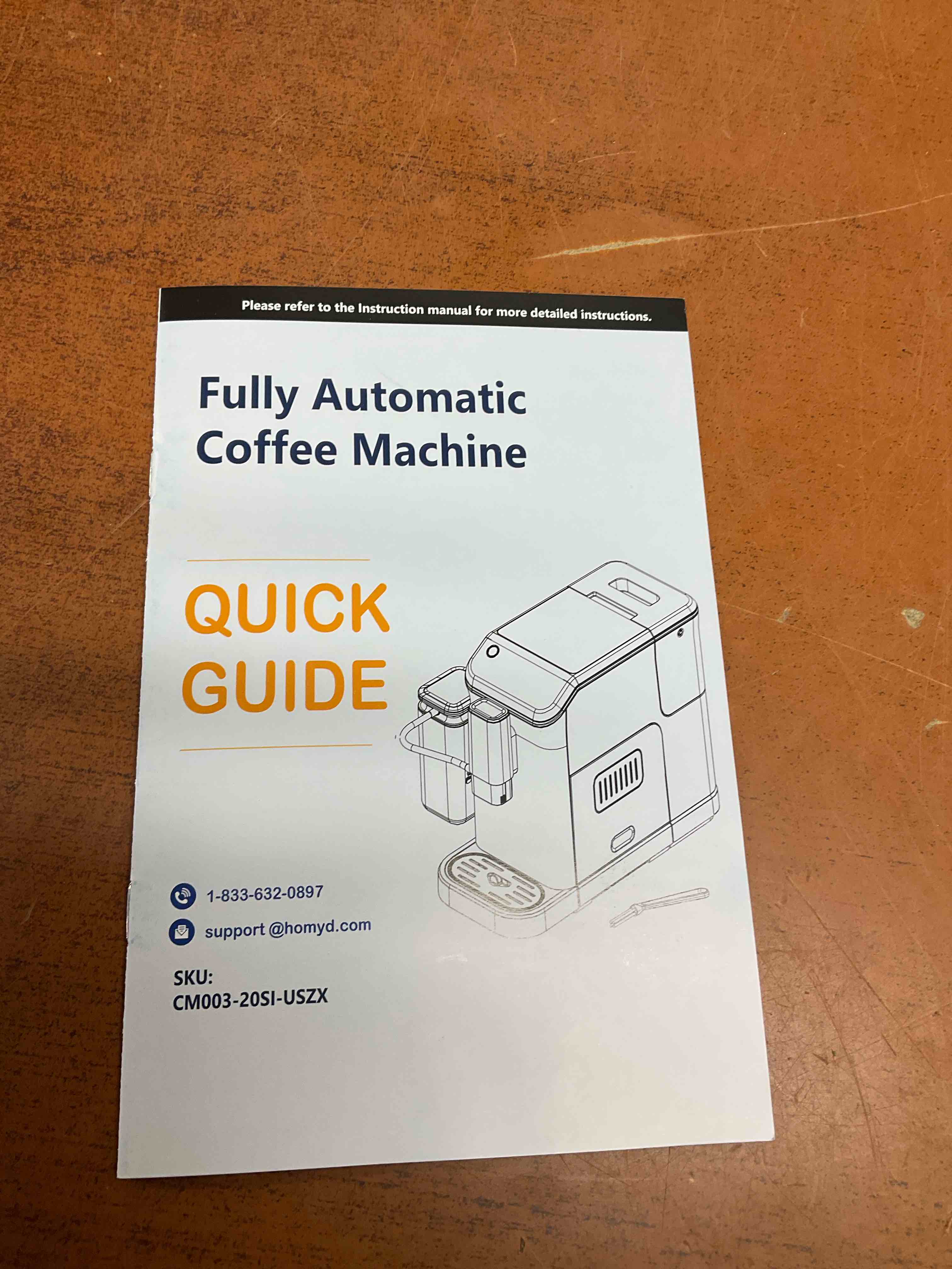 Condition photo showing New/Like New for fully automatic, coffee machine stainless model cm003-20