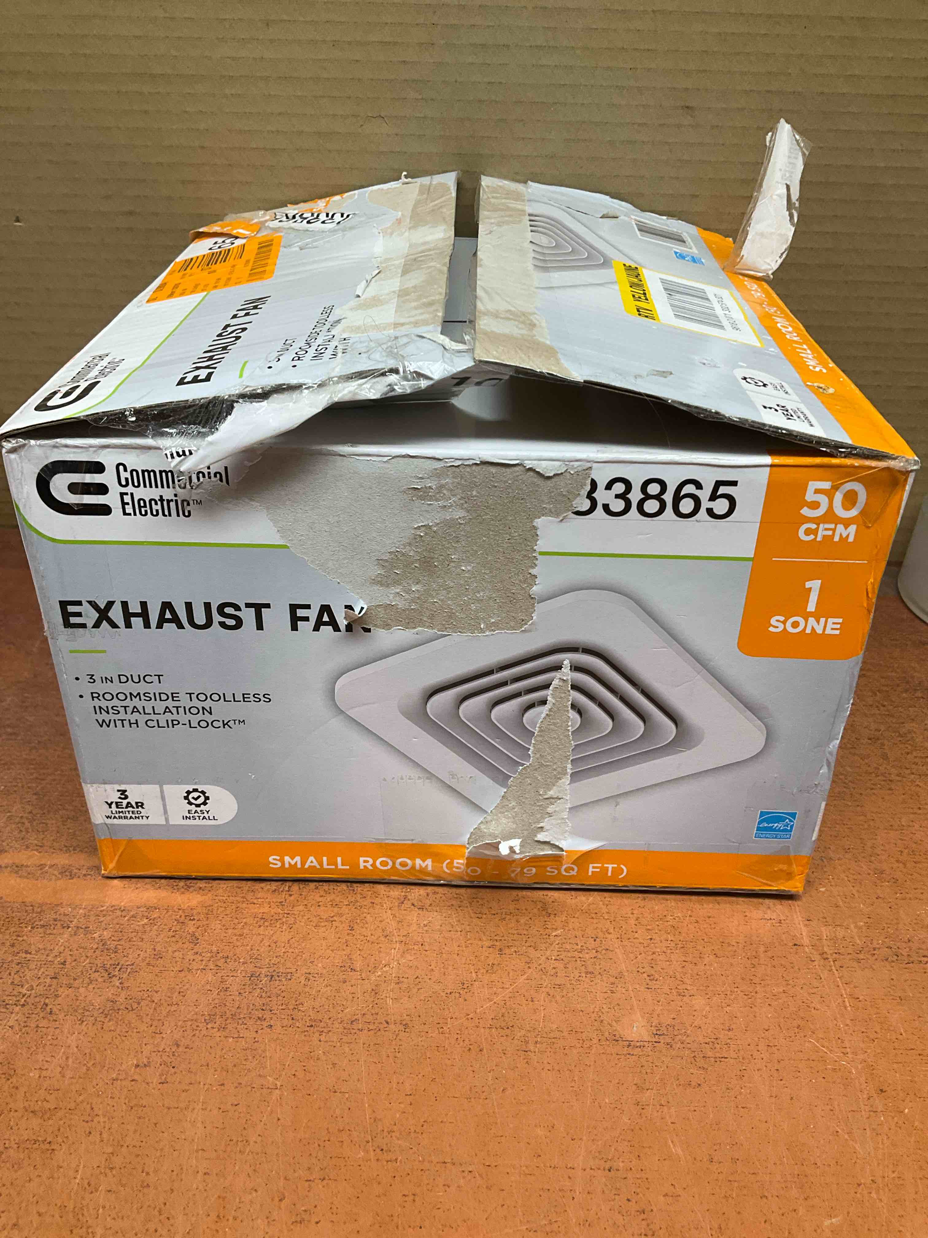 50 cfm ceiling mount room side installation bathroom exhaust fan, energy star