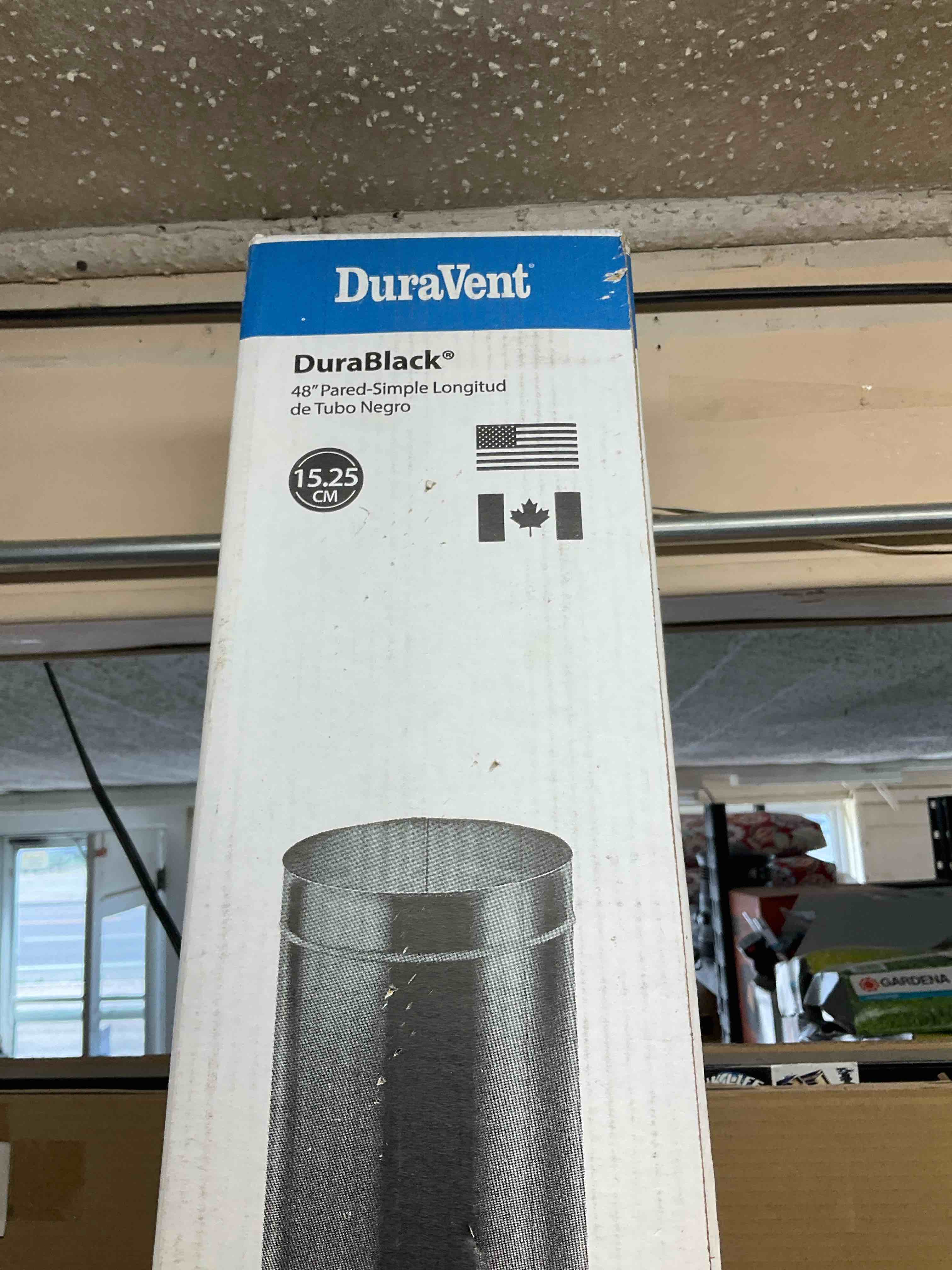 duravent durablack 48-inch 6dbk-48 single wall black stove pipe black