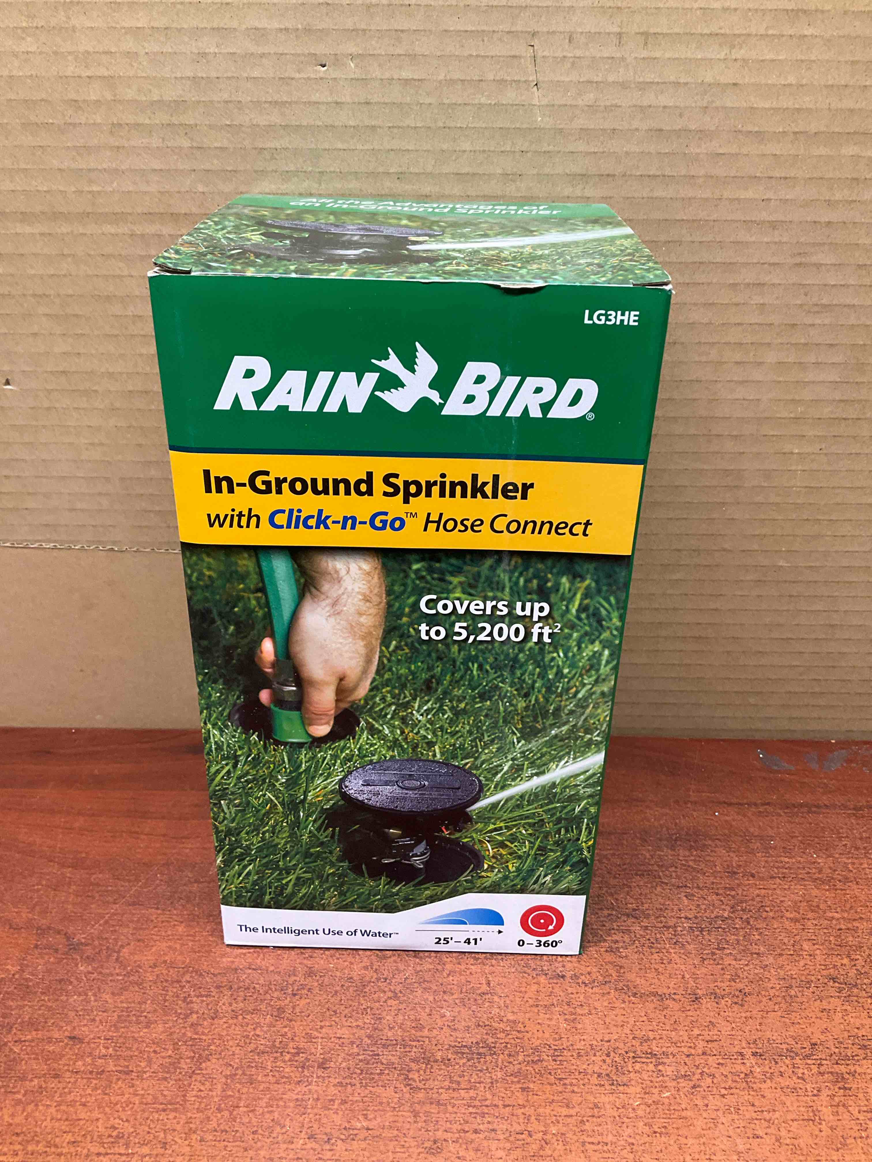 Rain Bird LG3HE In-Ground Impact Sprinkler with Click-N-Go Hose Connect  Kit  Black