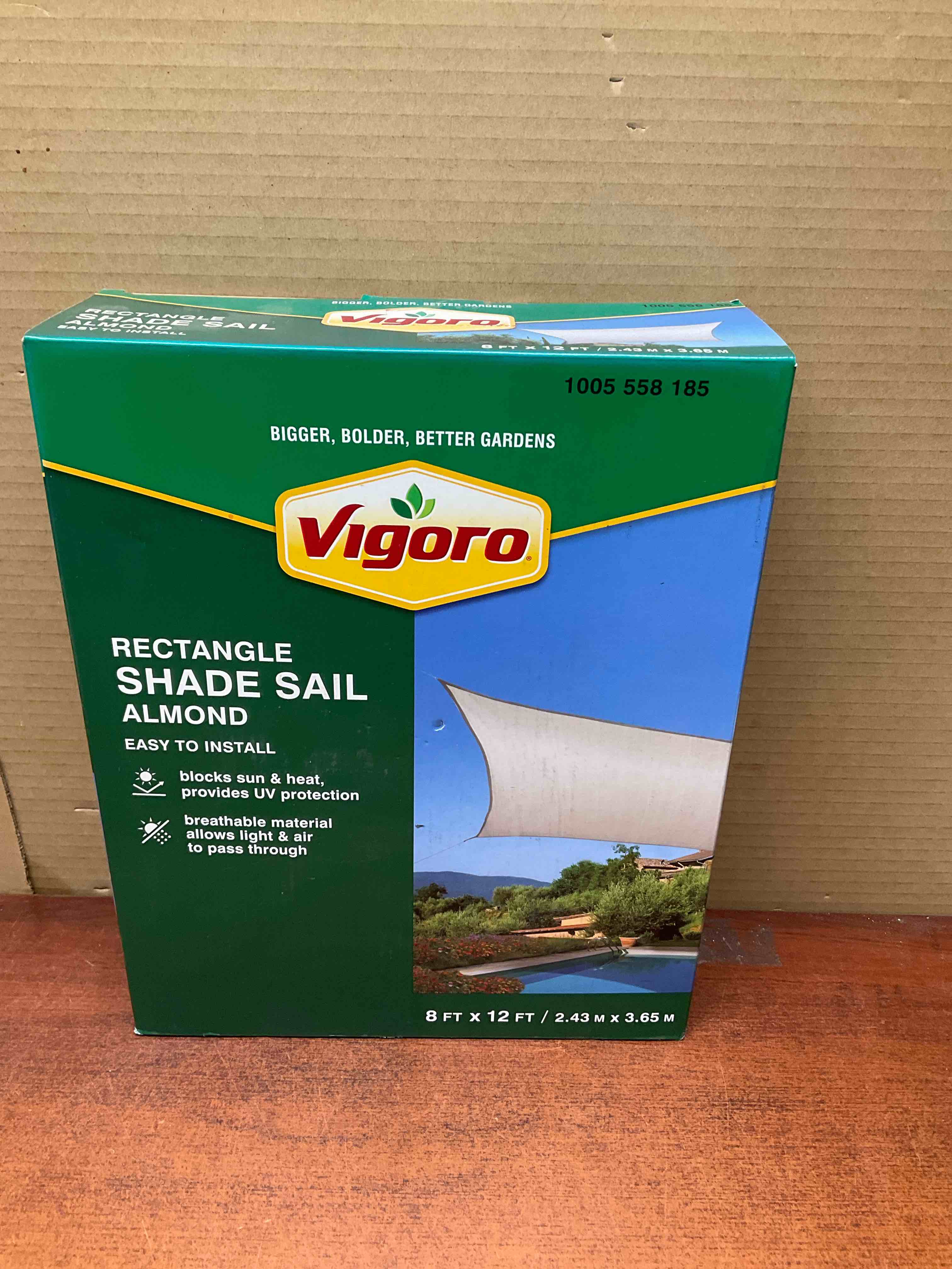 New Shade Sail Almond Rectangle 8 ft. x 12 ft.