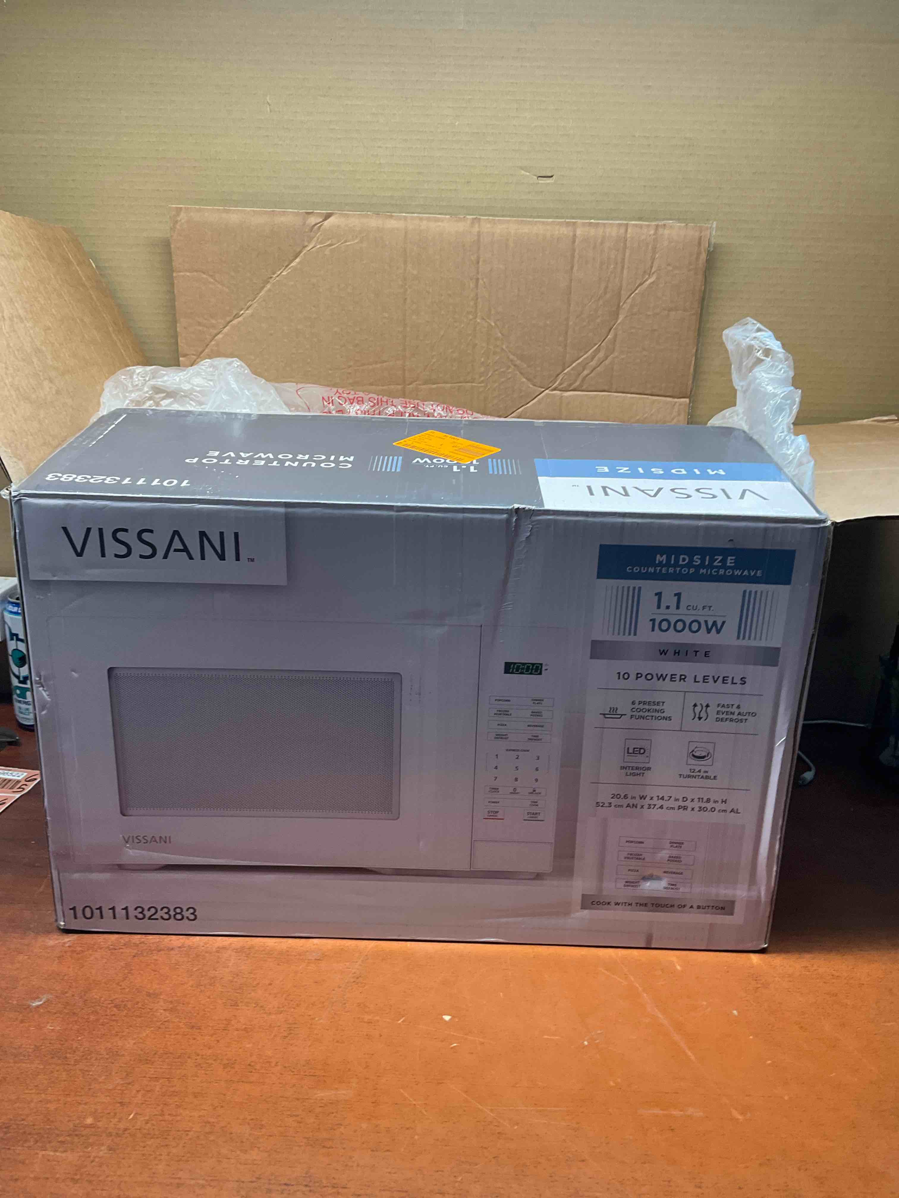 1.1 cu. ft. Countertop Microwave Oven in White