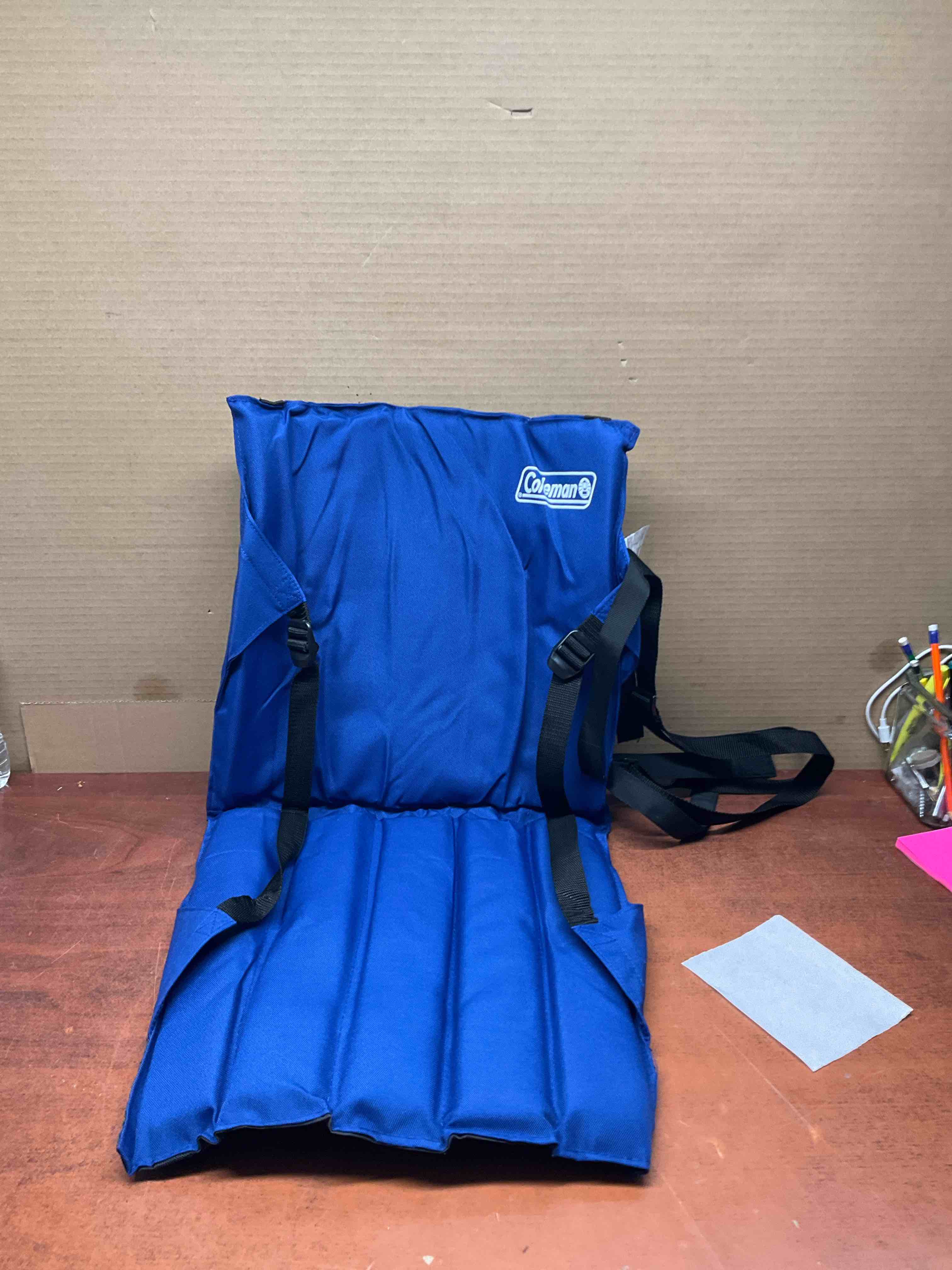Coleman Stadium seat with mesh back pocket 