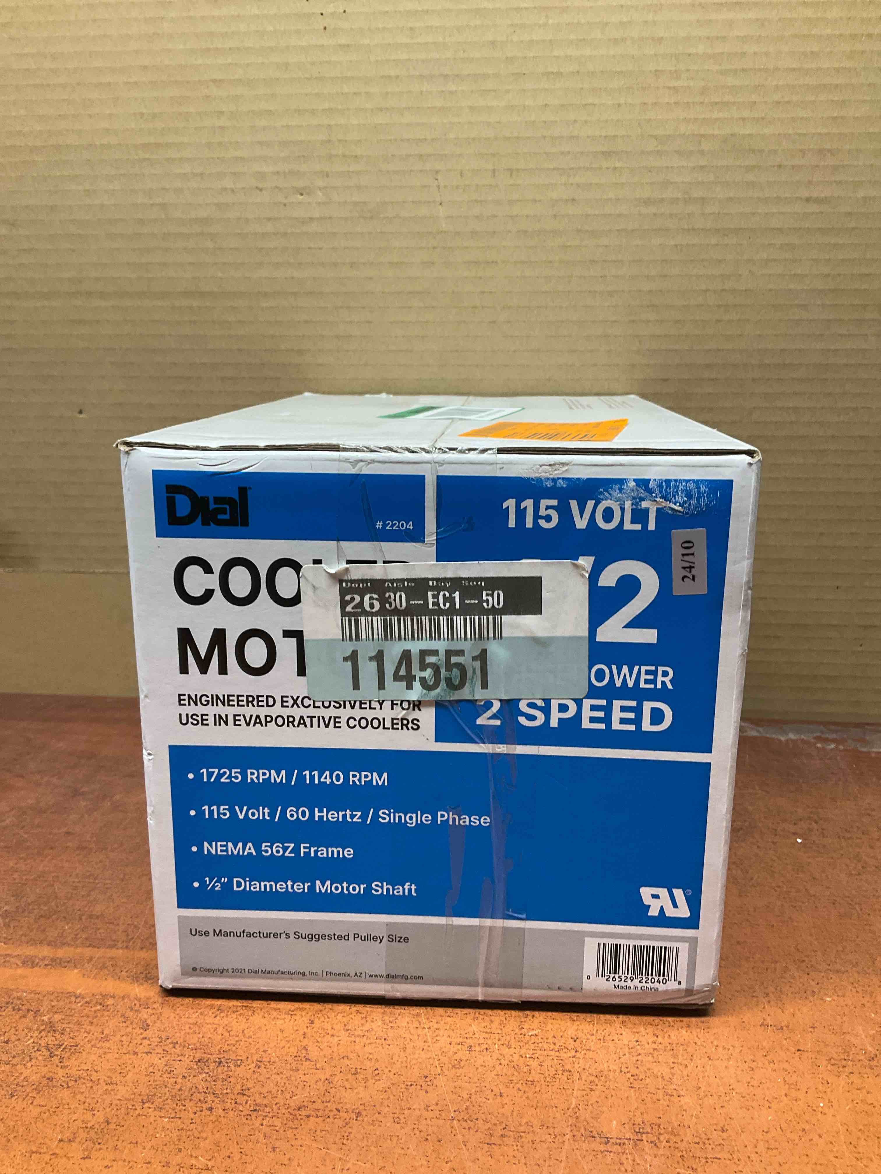 Dial Manufacturing INC 2204 1/2 HP 2 Speed Evaporative Cooler Motor