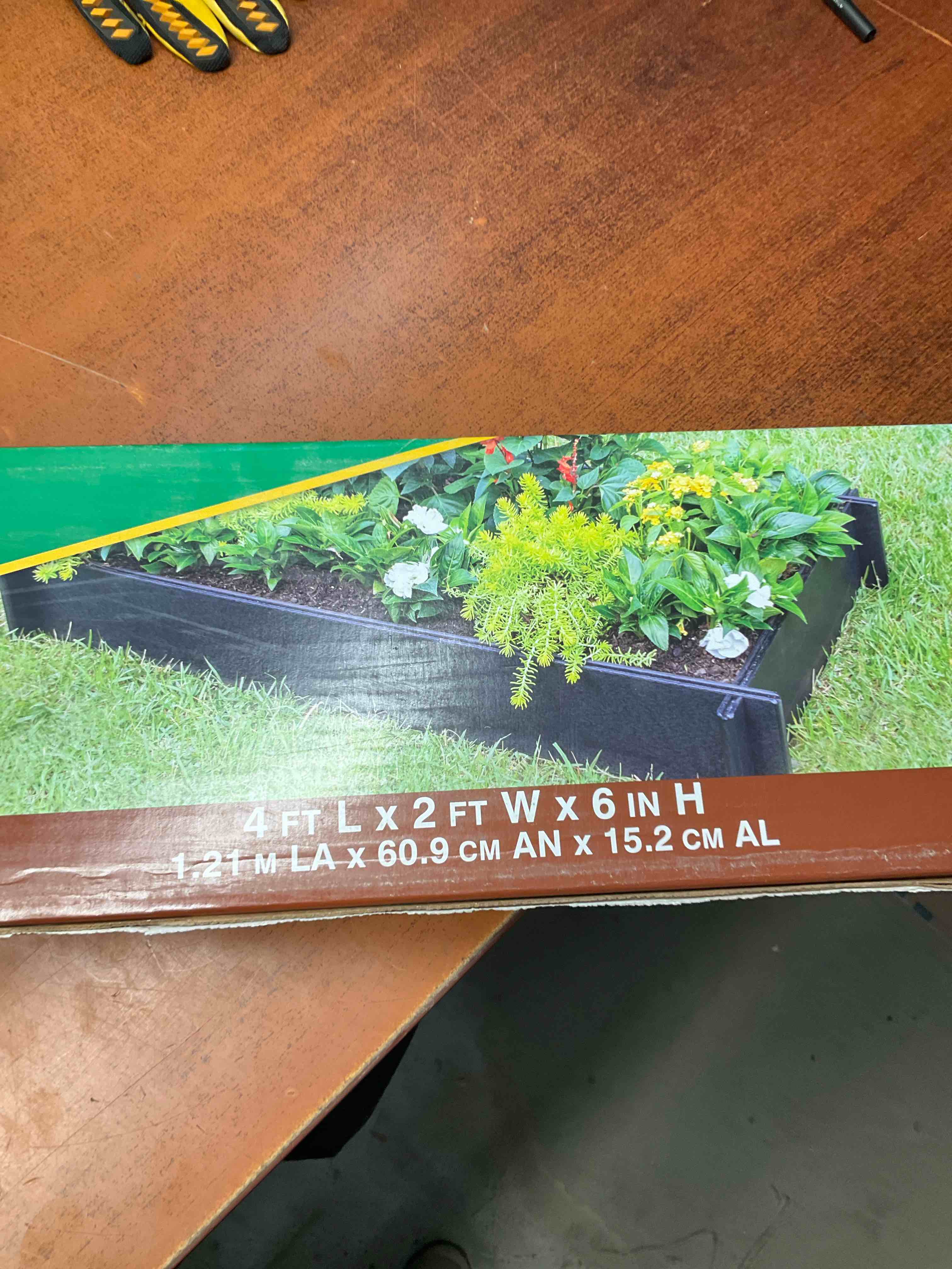 4 sq. ft. X 2 sq. ft. Black Poly Resin EZ Set Stackable Garden Bed
