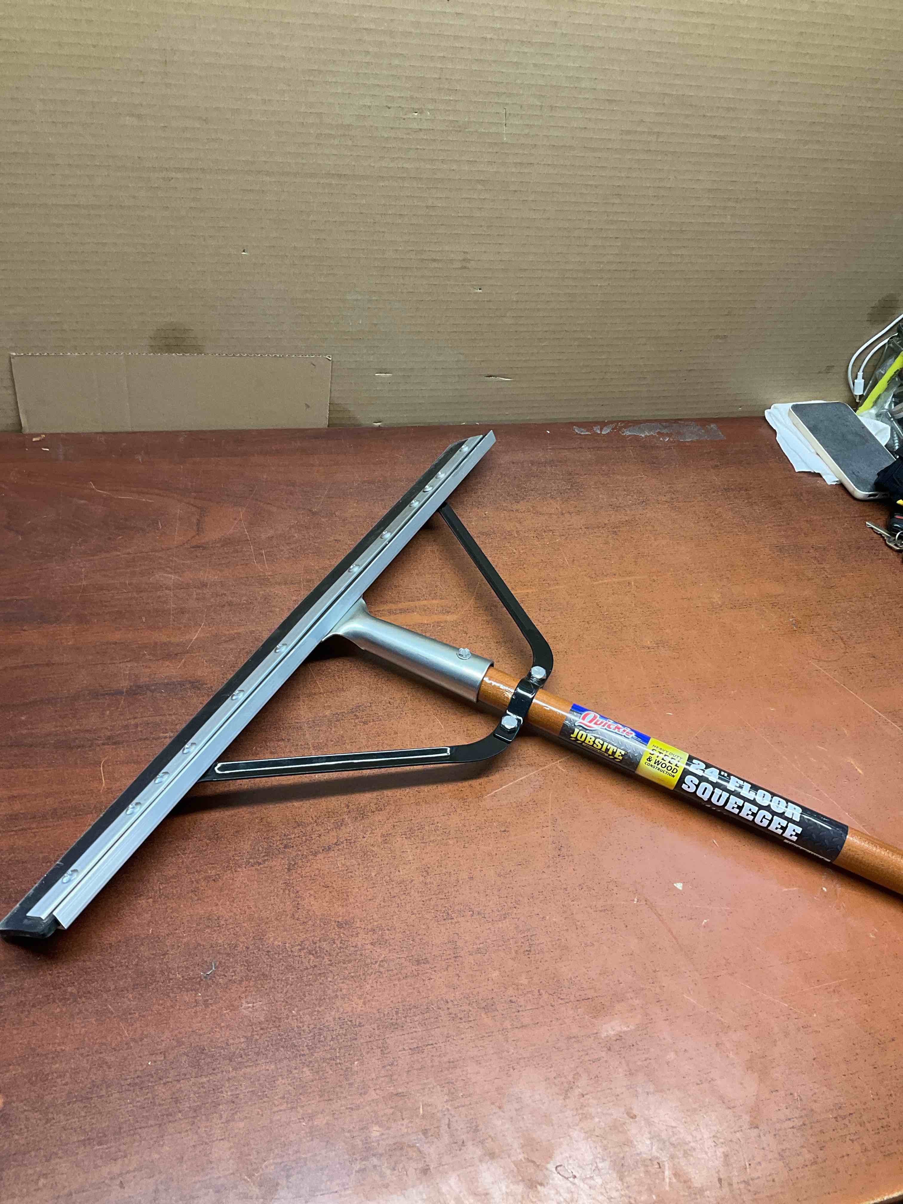 QUICKIE 16HDSU Floor Squeegee Flat Blade 24”Blade W