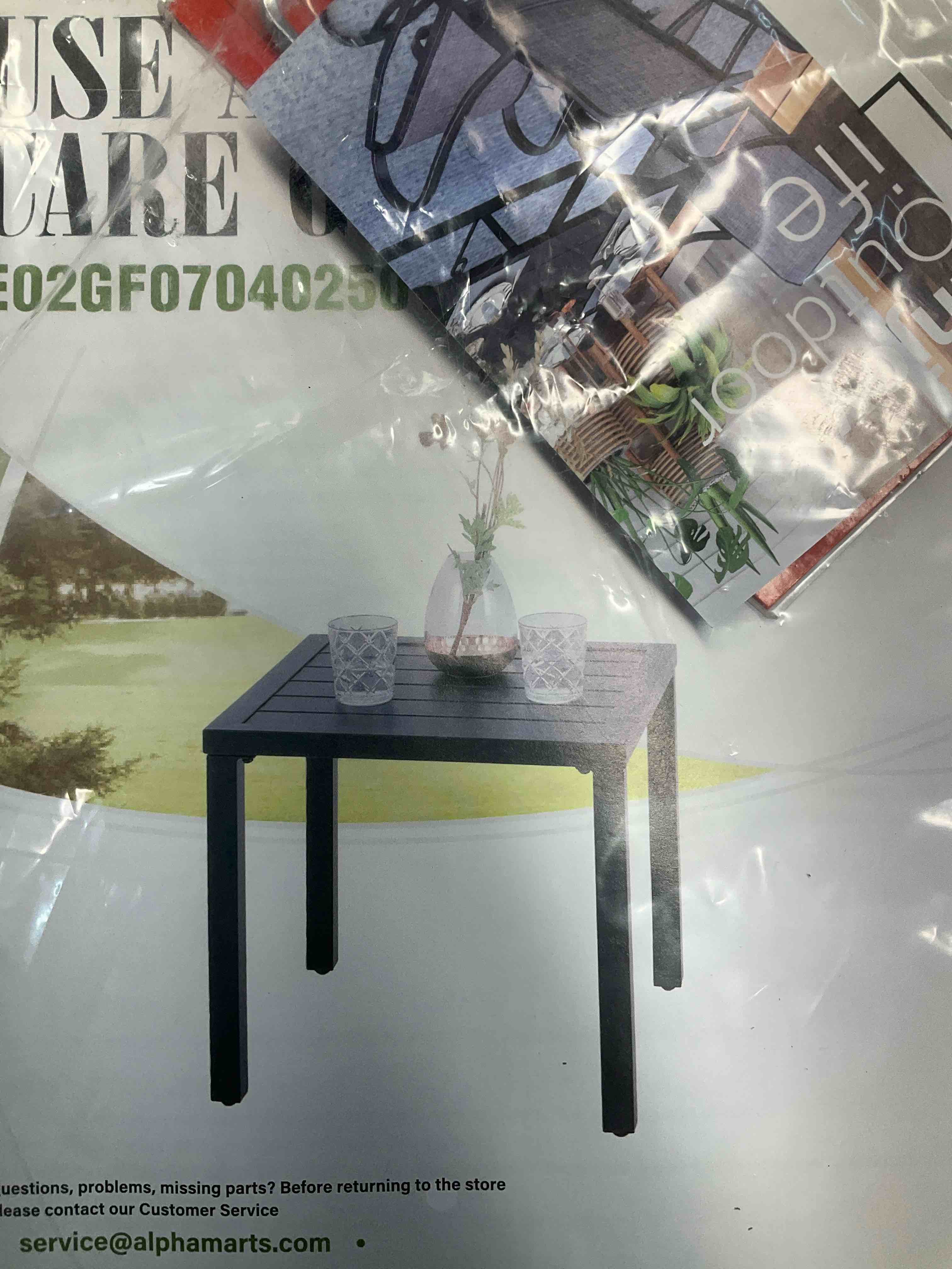 Premium Home solution Black Square table black all metal 