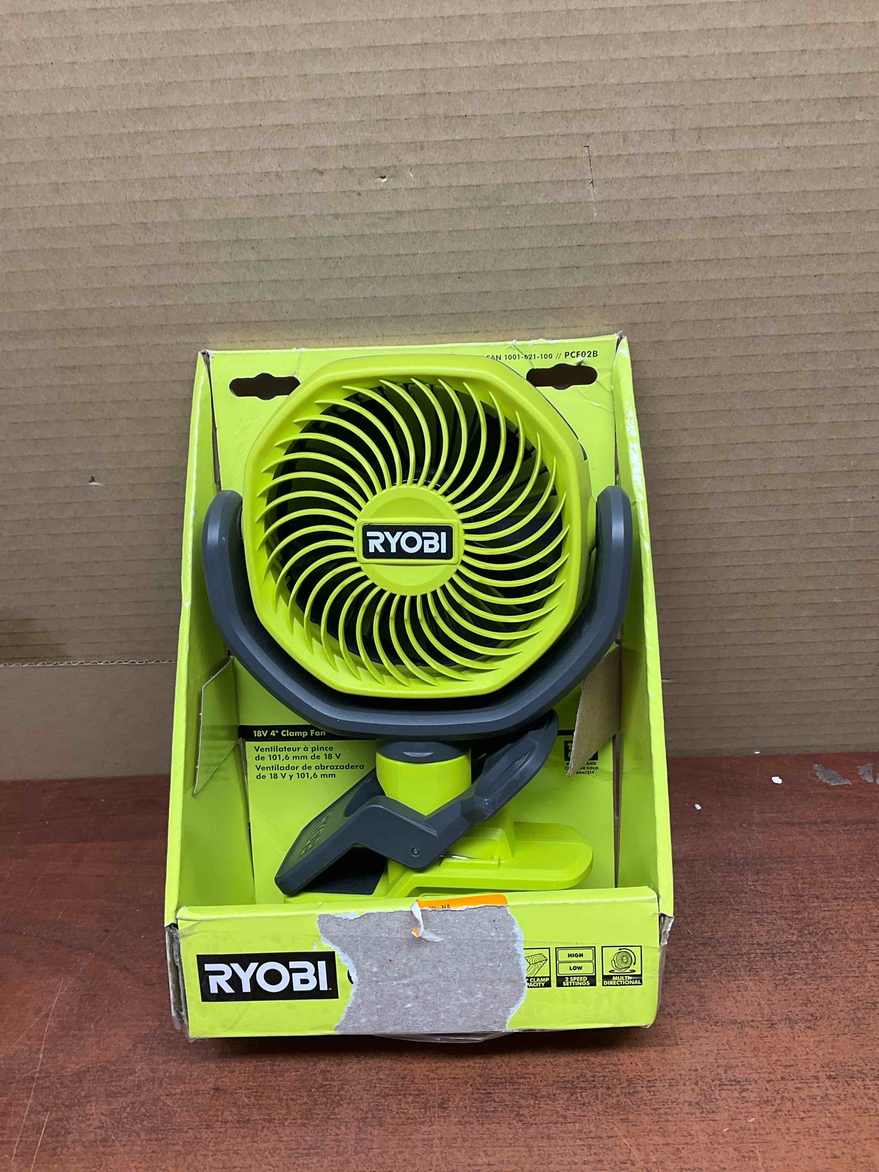 RYOBI ONE+ 18V Cordless 4 in. Clamp Fan