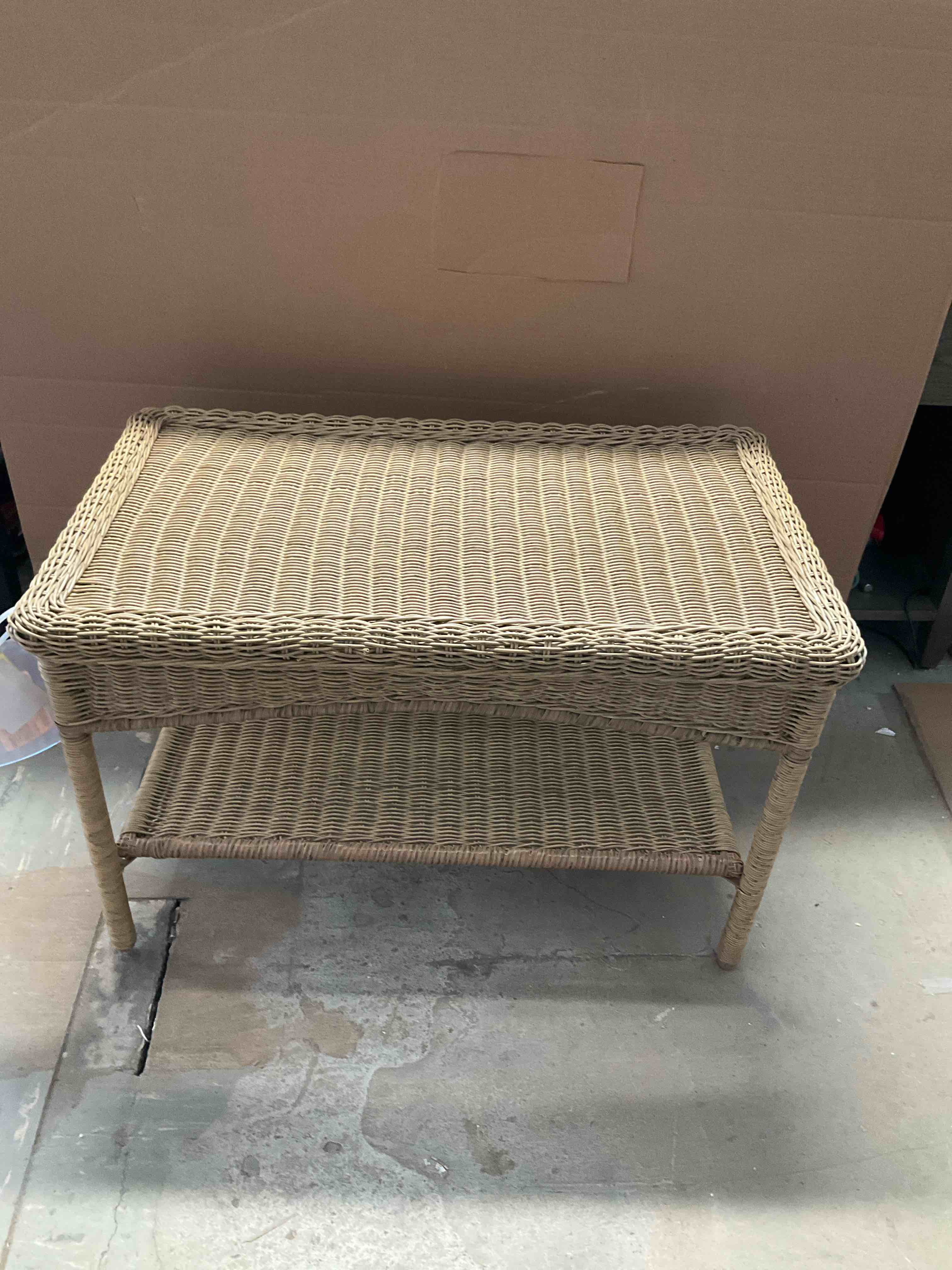 Hampton Bay, Rosemont, outdoor wicker coffee table, 
