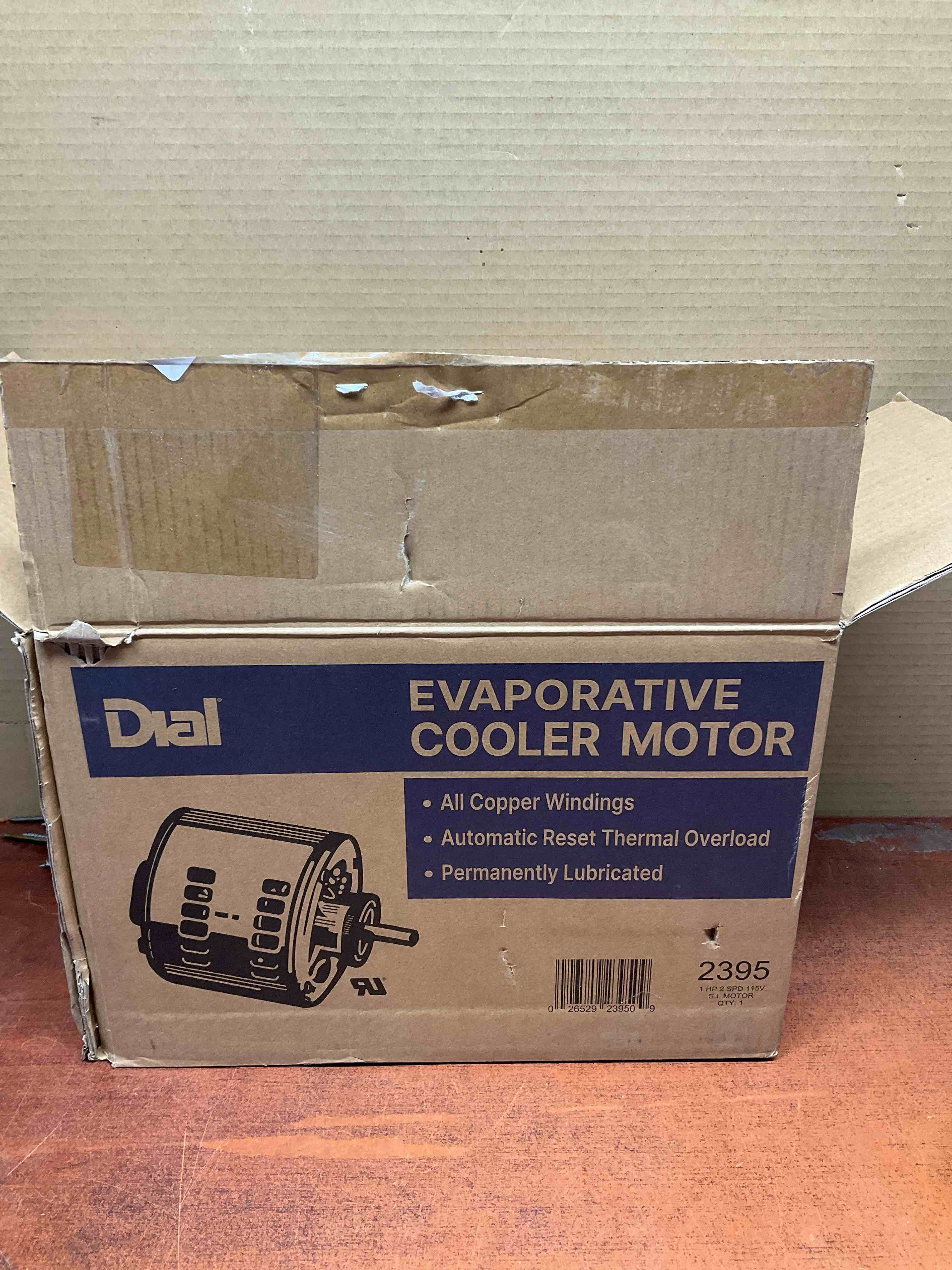 Dial Manufacturing 2395 1 HP 2 Speed Single Inlet Evaporative Cooler Motor