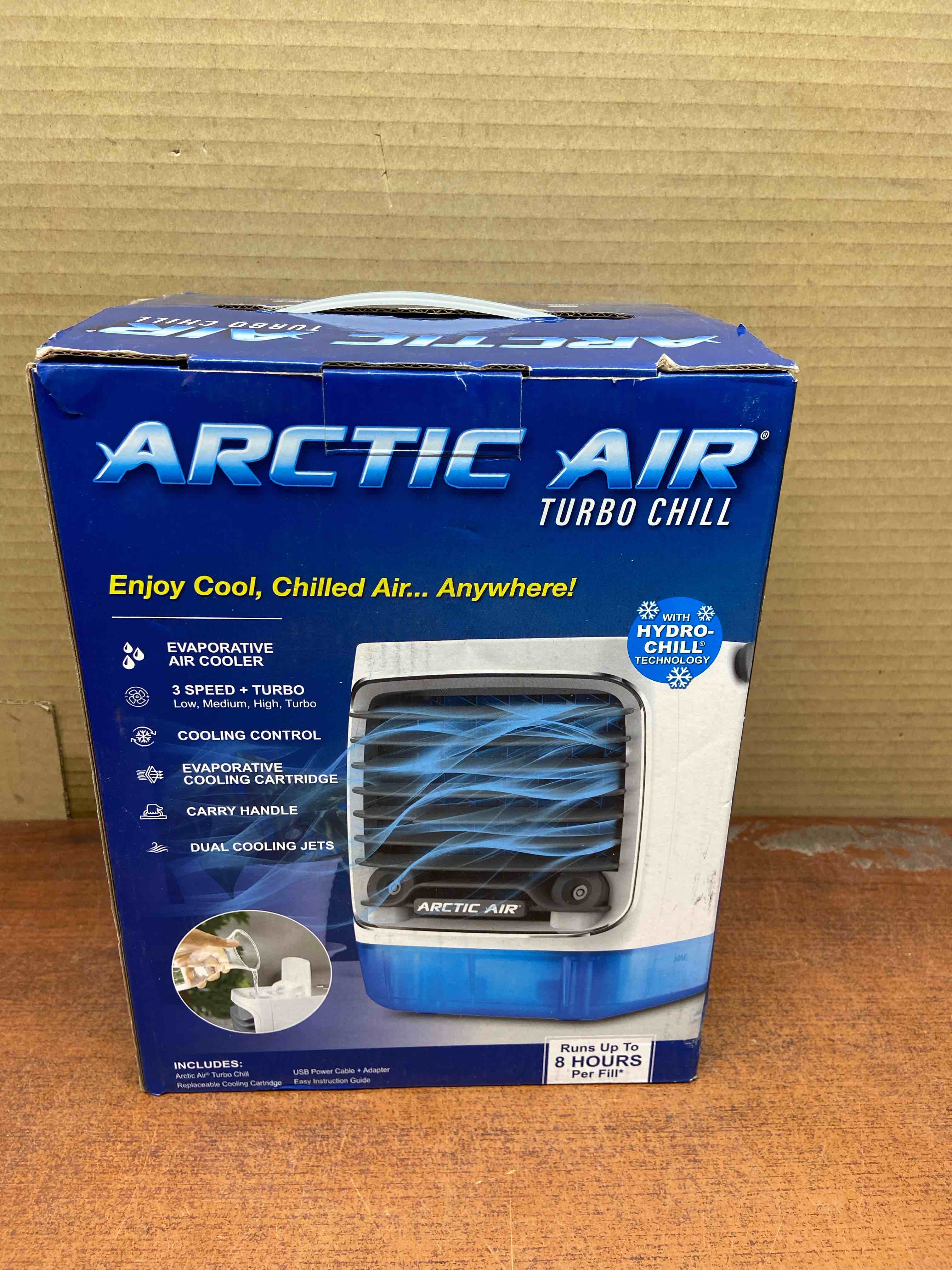 Turbo Chill Desktop Evaporative Space Cooler with LED Nightlight