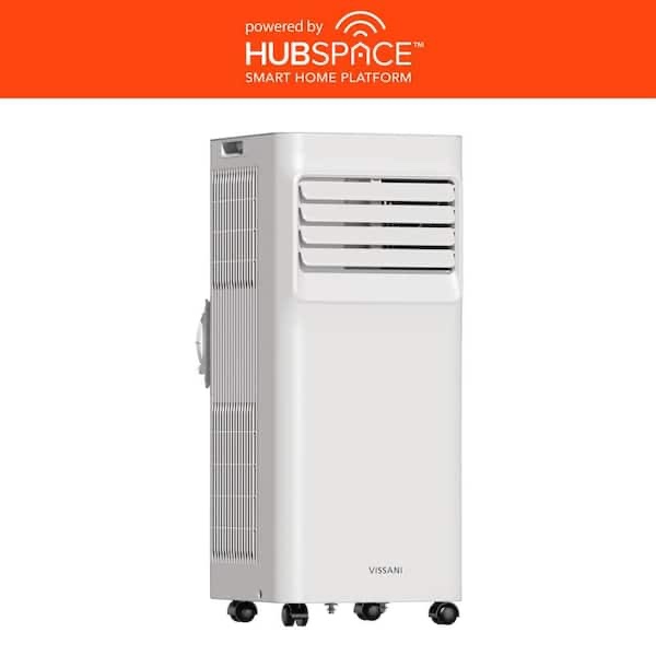 Portable Air Conditioner for 250 sq. ft Rooms in White, Powered by Hubspace