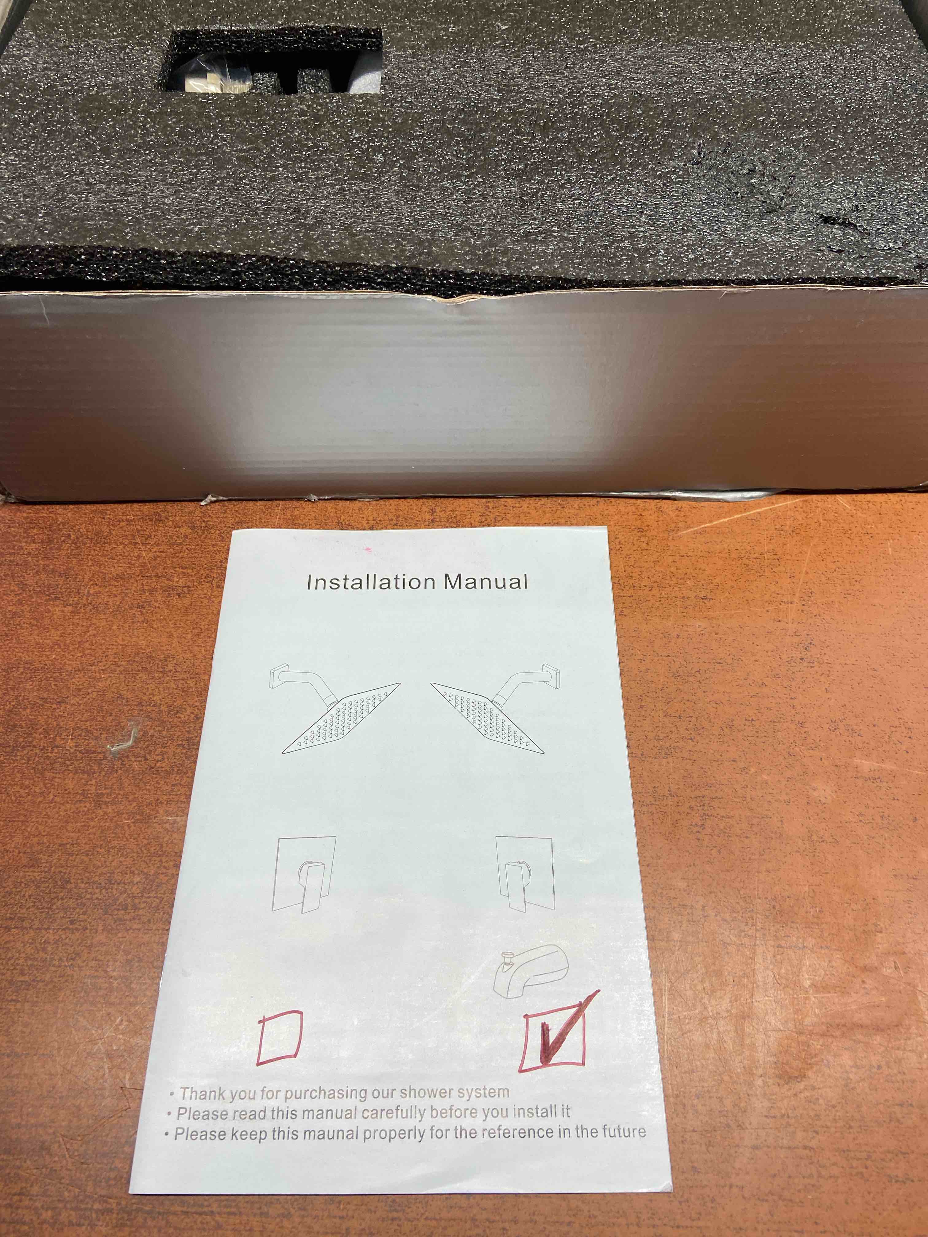 shower waterfall system with tub spout 