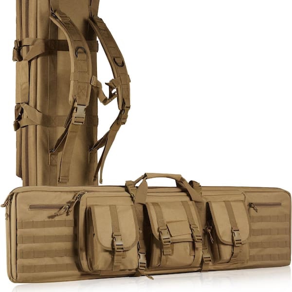 36” Duel gun carrying case with 5 pocket backpack style 