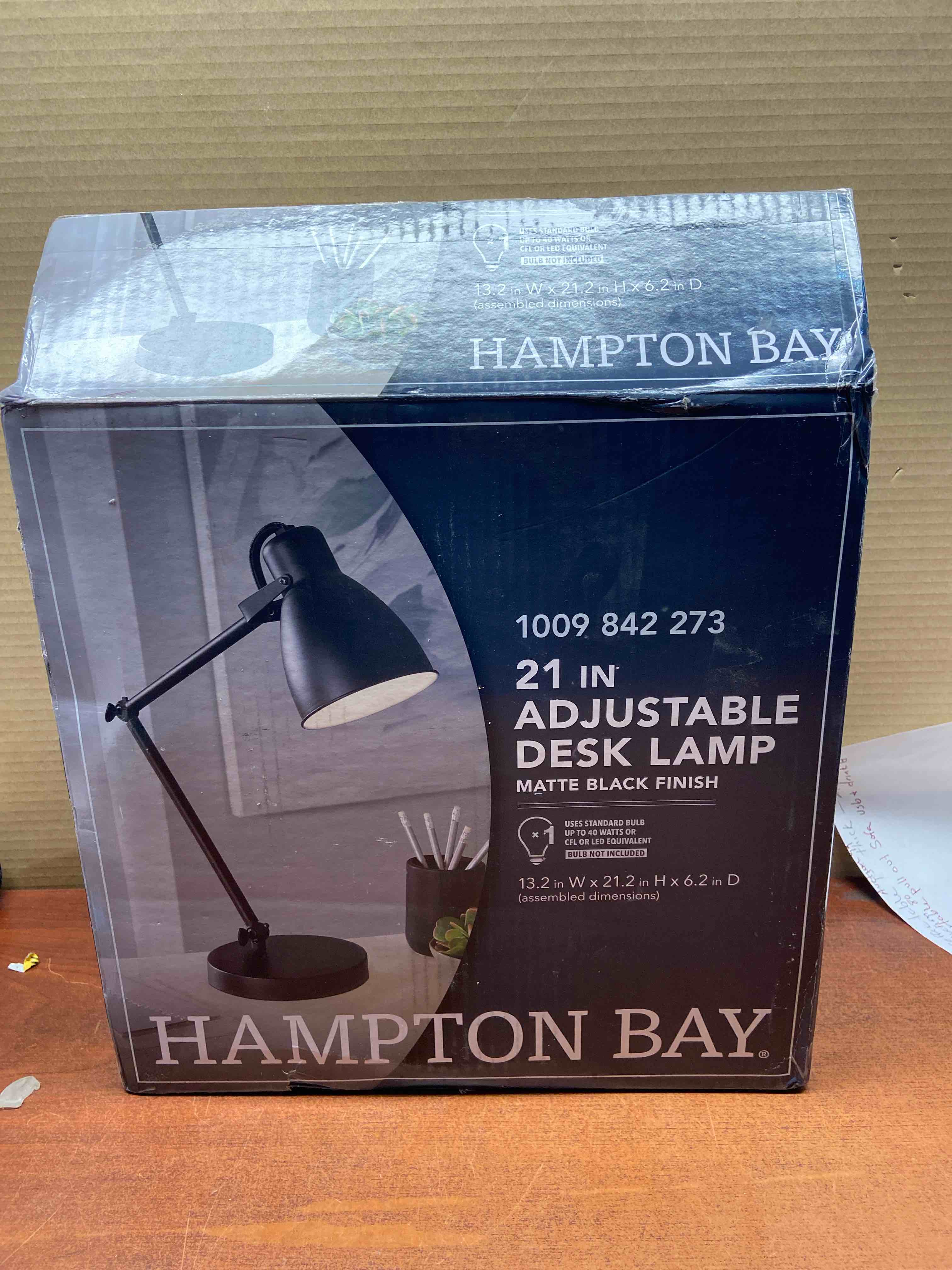 24 in. Black Architect Desk Lamp