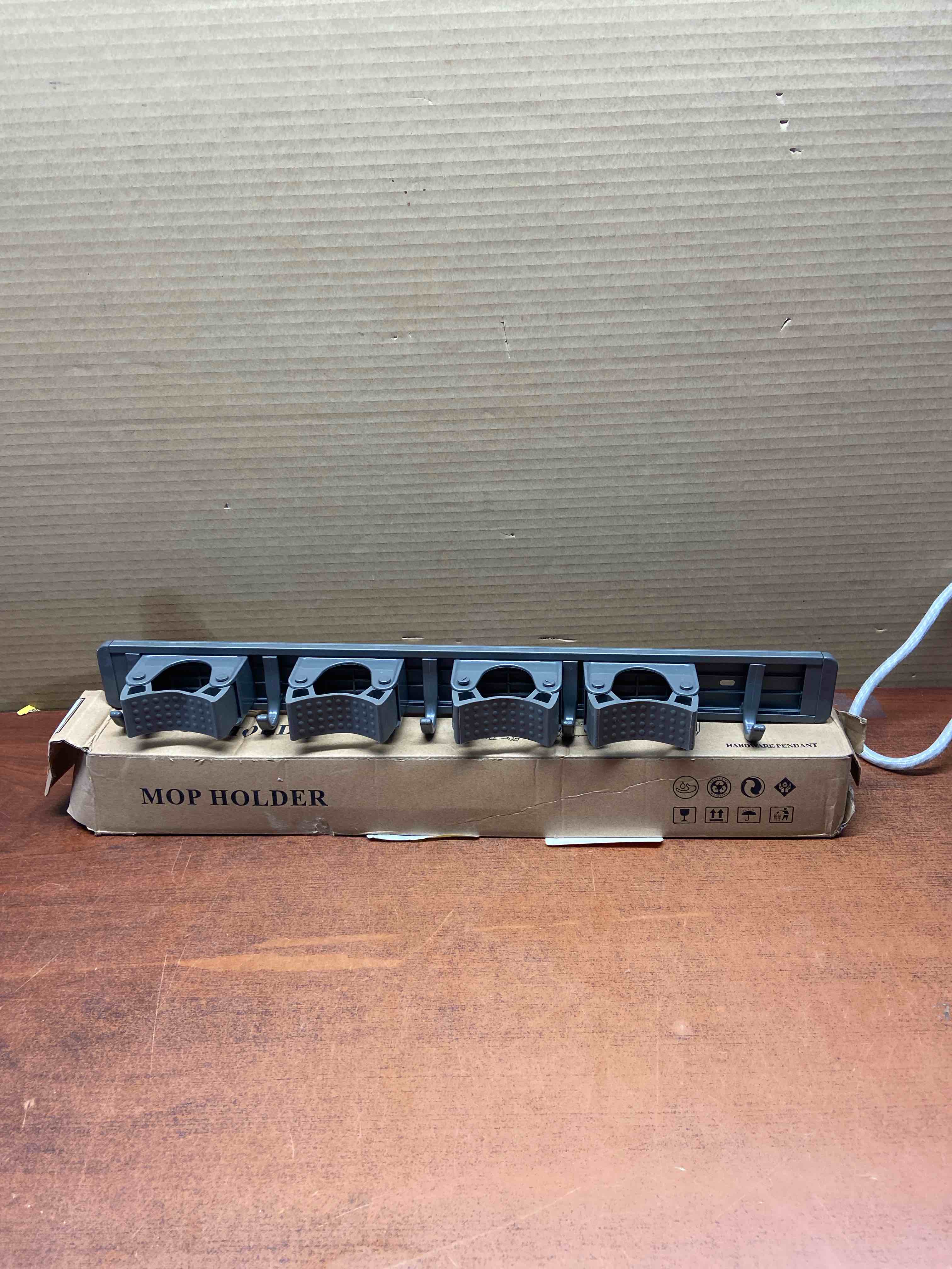 Mop holder with 5 extra hooks