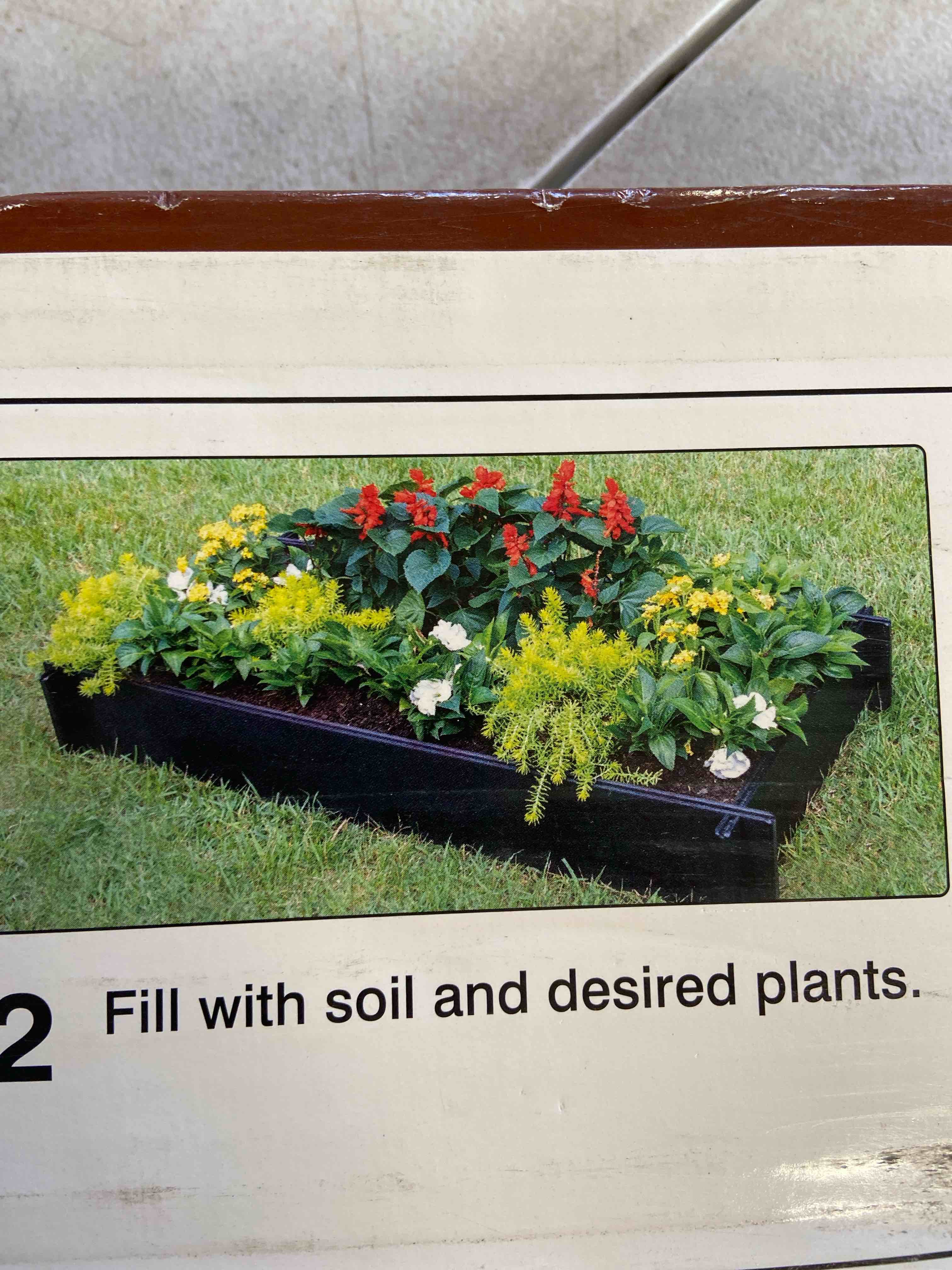 4 sq. ft. X 2 sq. ft. Black Poly Resin EZ Set Stackable Garden Bed
