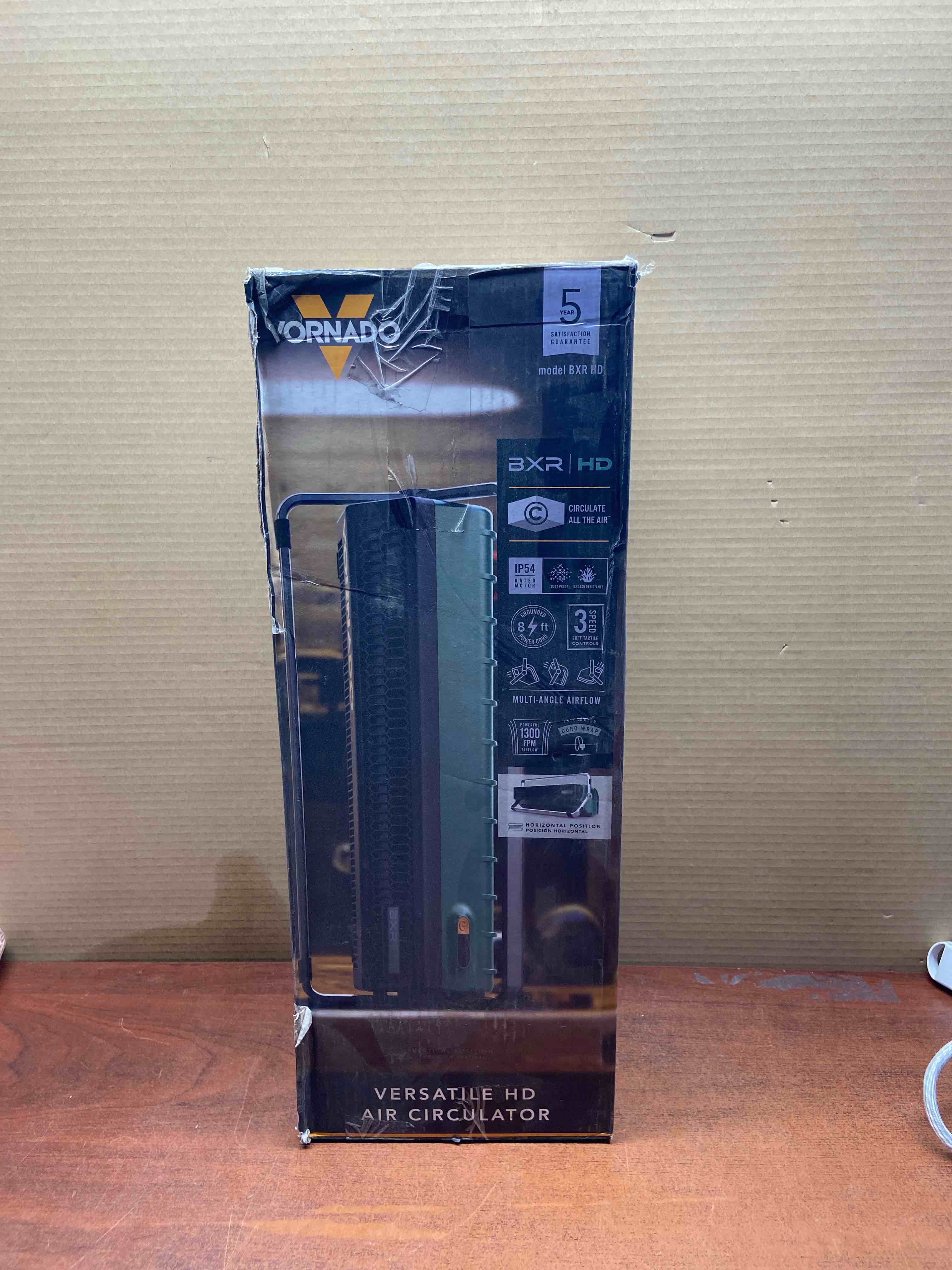 Vornado BXR HD Heavy Duty Air Circulator, 3-Speed High Velocity Powerful Shop Blower Fan, Multidirectional and Multipurpose Electric Air Mover, High-Impact Case with 8ft Cord