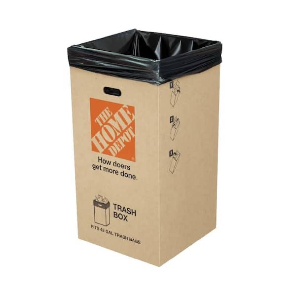 Trash box fits 42 gallon trash bags 4 pack