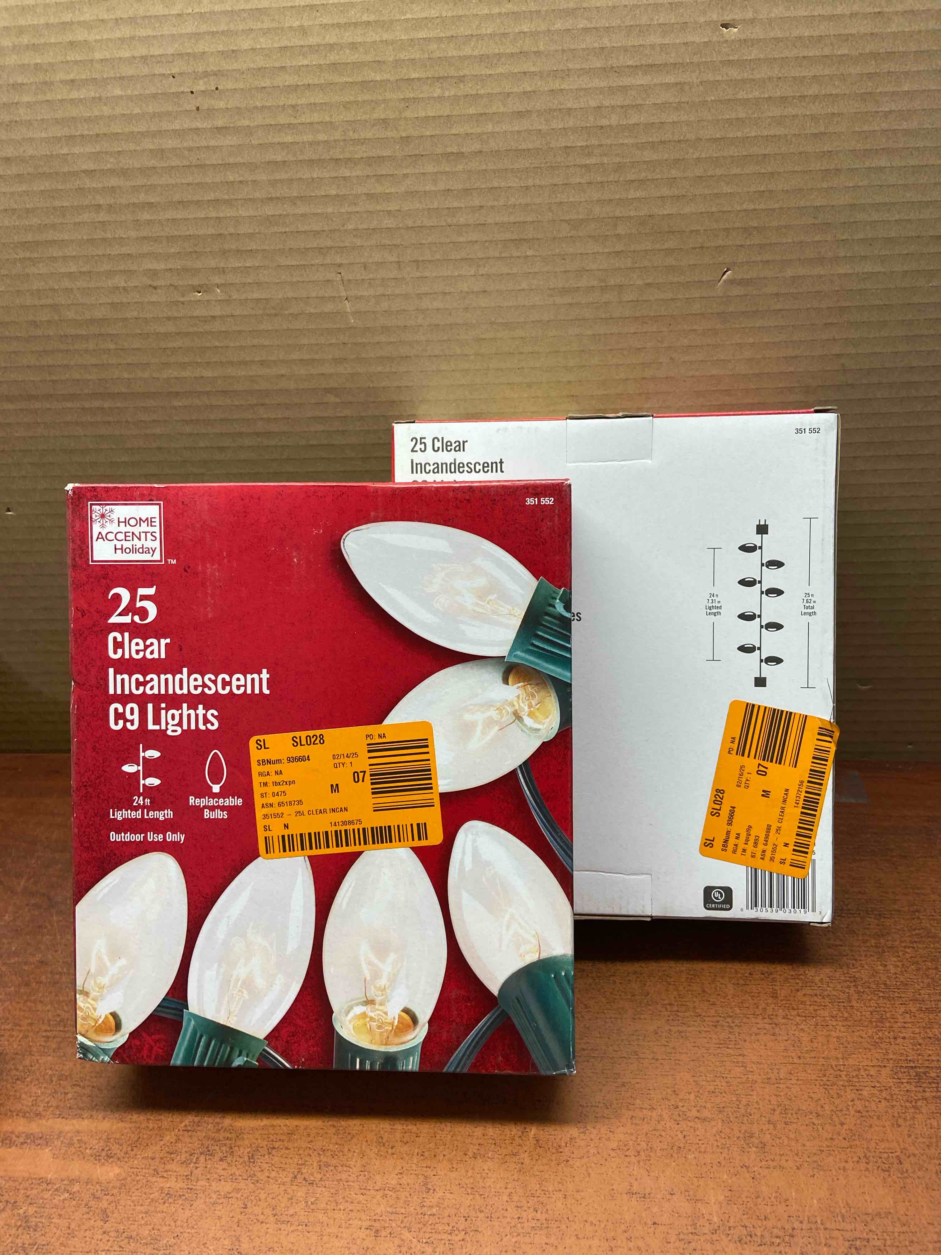 25 c9 Lights 24 Ft Lighted Length clear