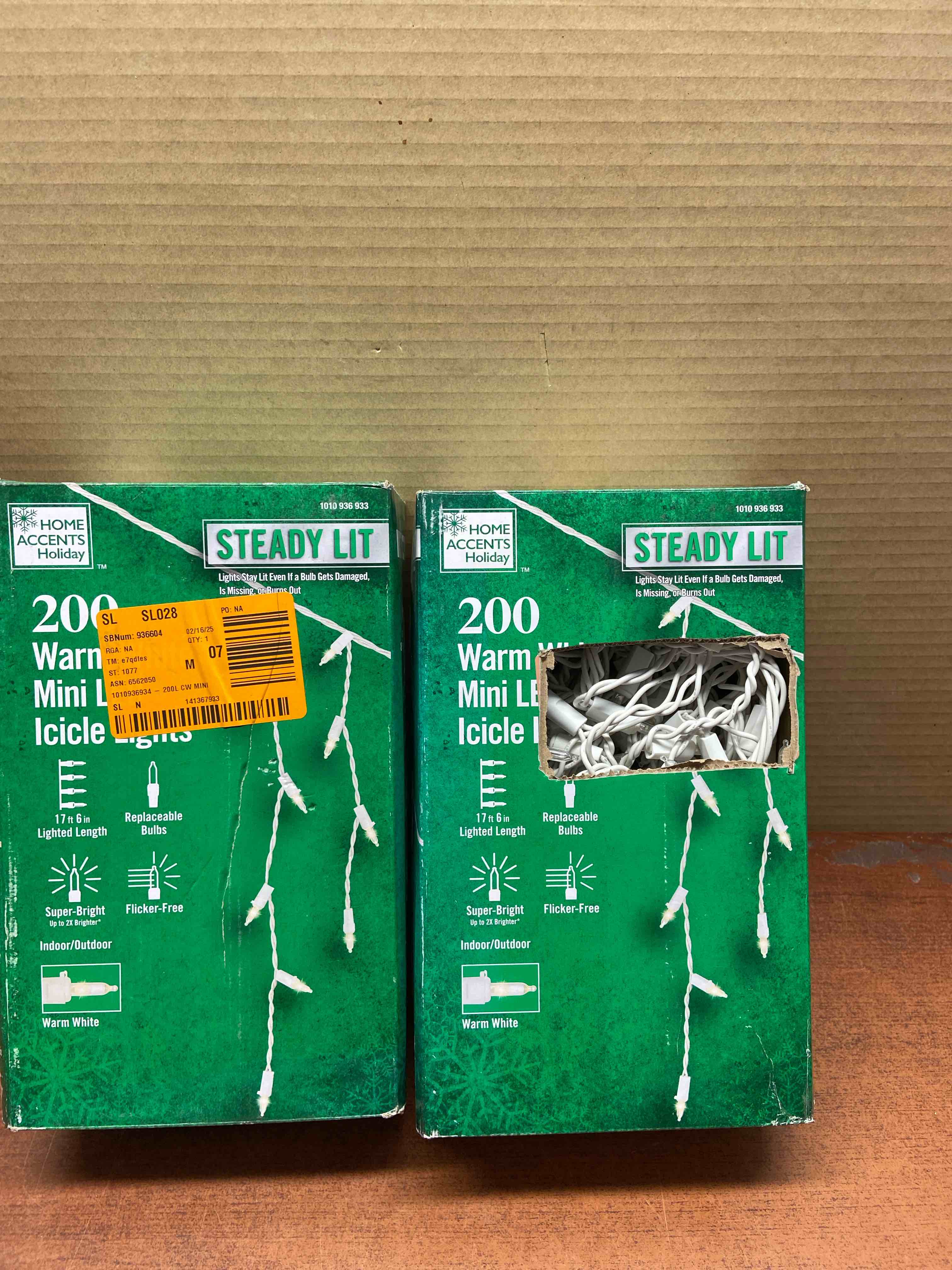 200 Count Warm White Steady Lit Mini LED Icicle Lights