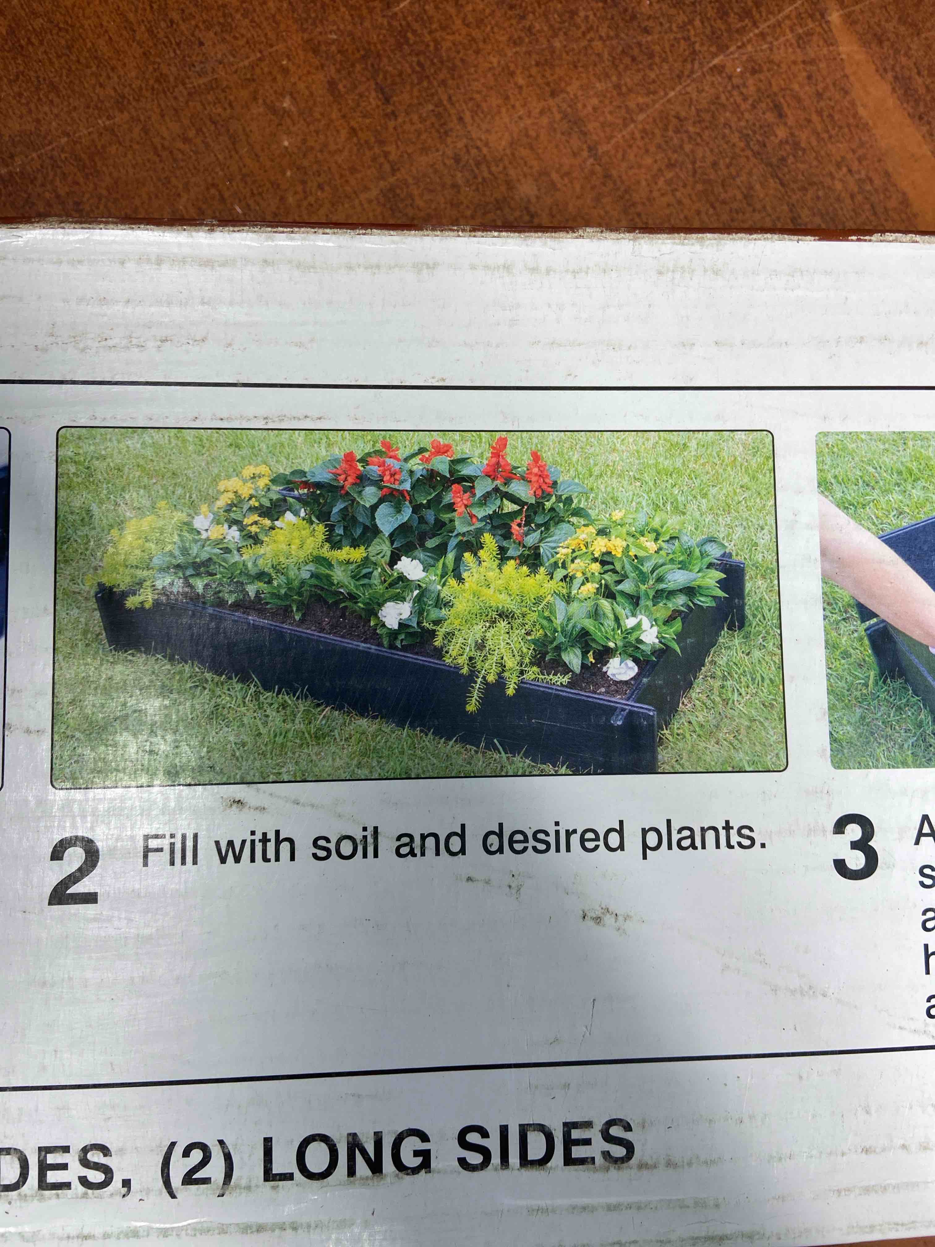 4 sq. ft. X 2 sq. ft. Black Poly Resin EZ Set Stackable Garden Bed