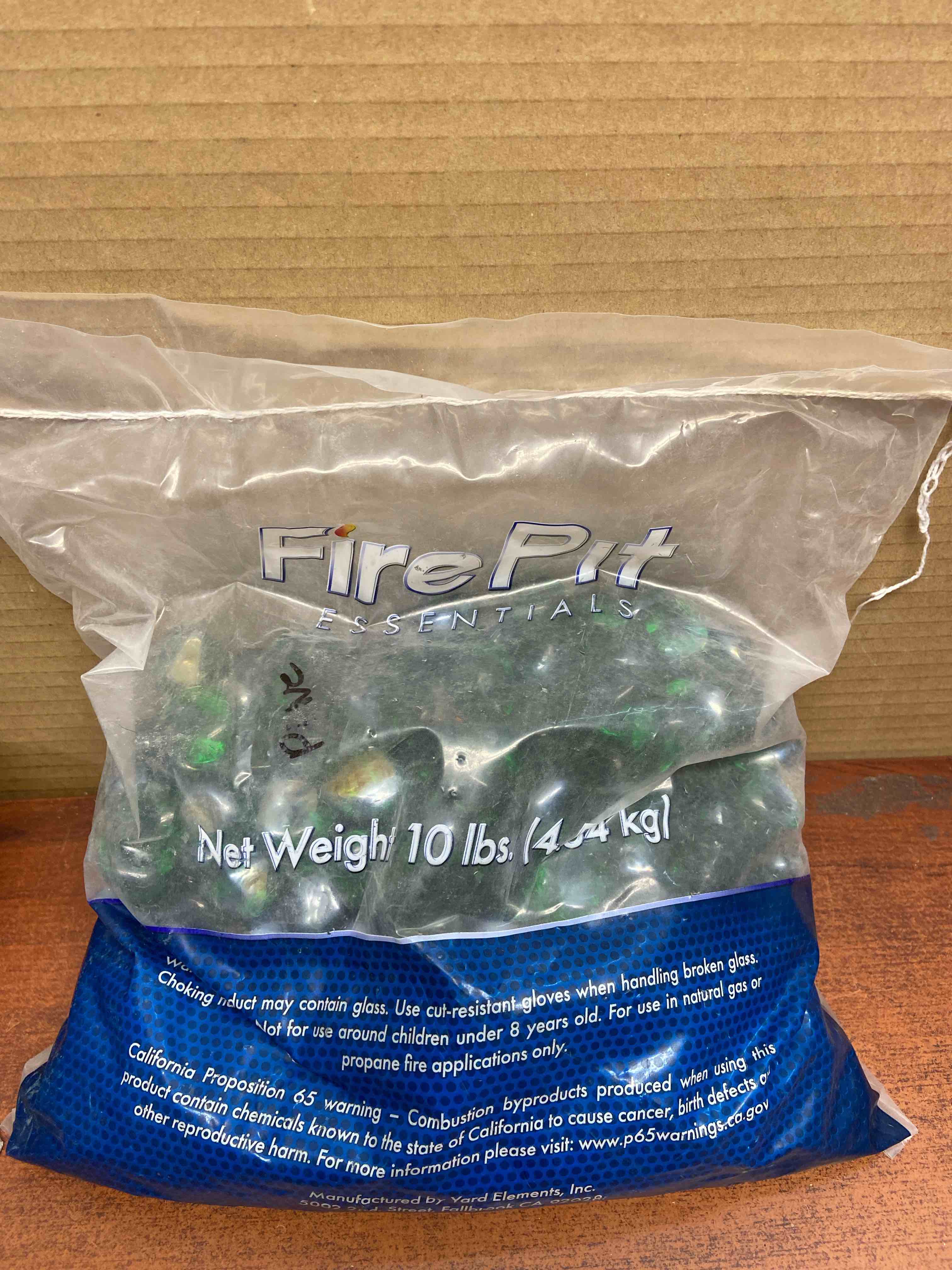 Fire pit, essentials, emerald green, medium size rock