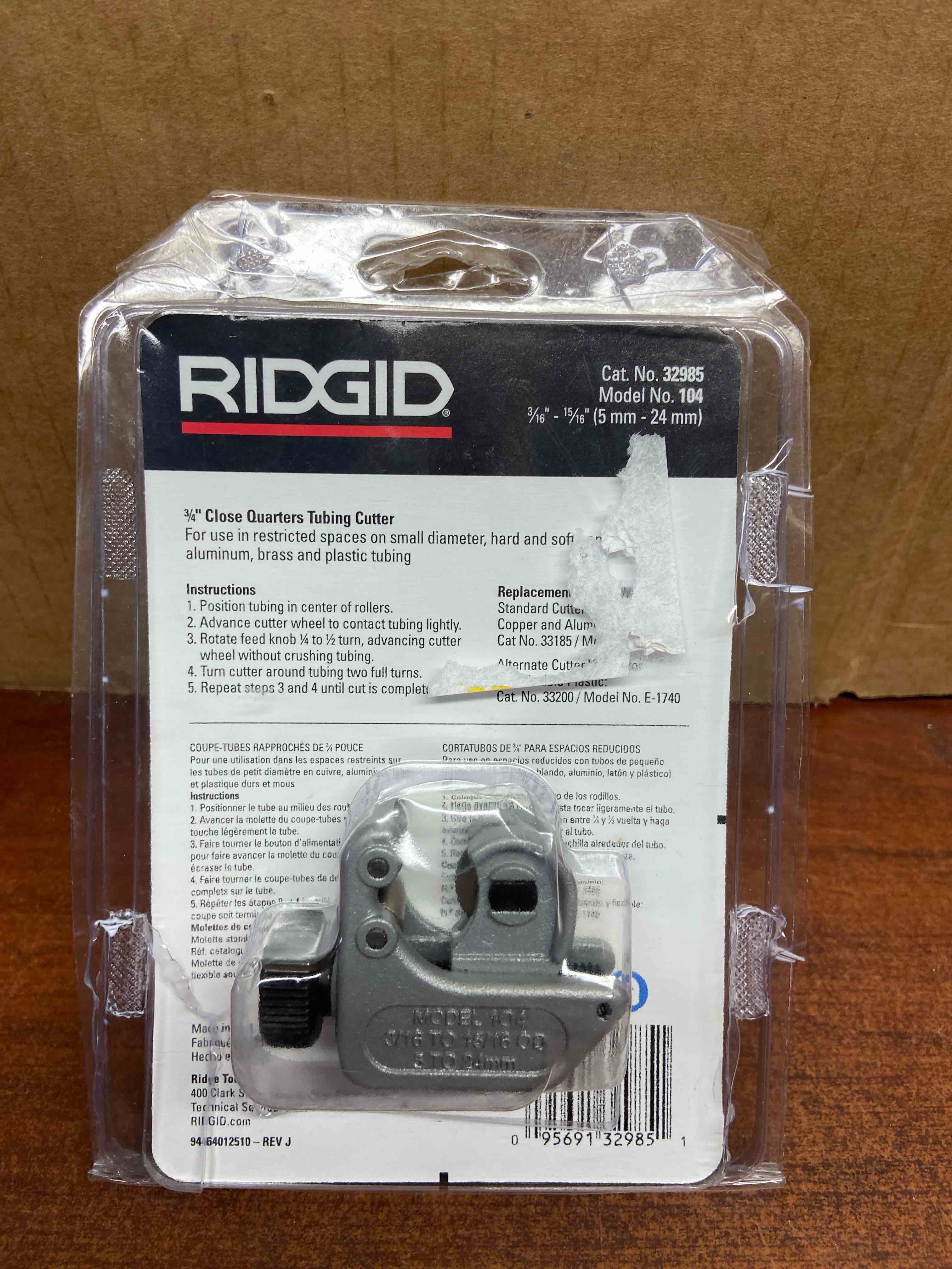 Ridge Tool Company 813105 Ridgid Midget Tube Cutter
