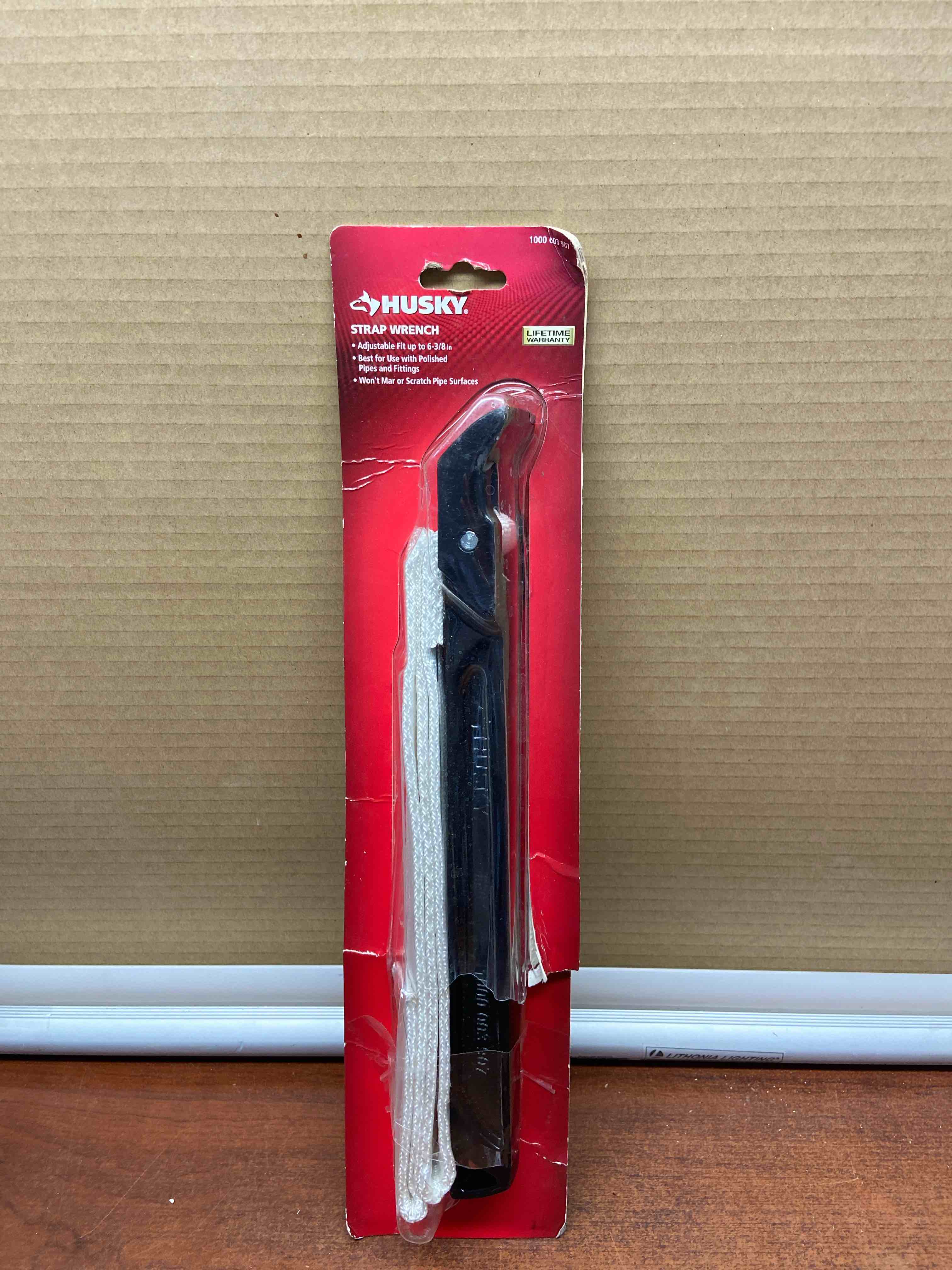 Husky 80-544-111 34 in. Strap Wrench with 3-1/2 in. Capacity