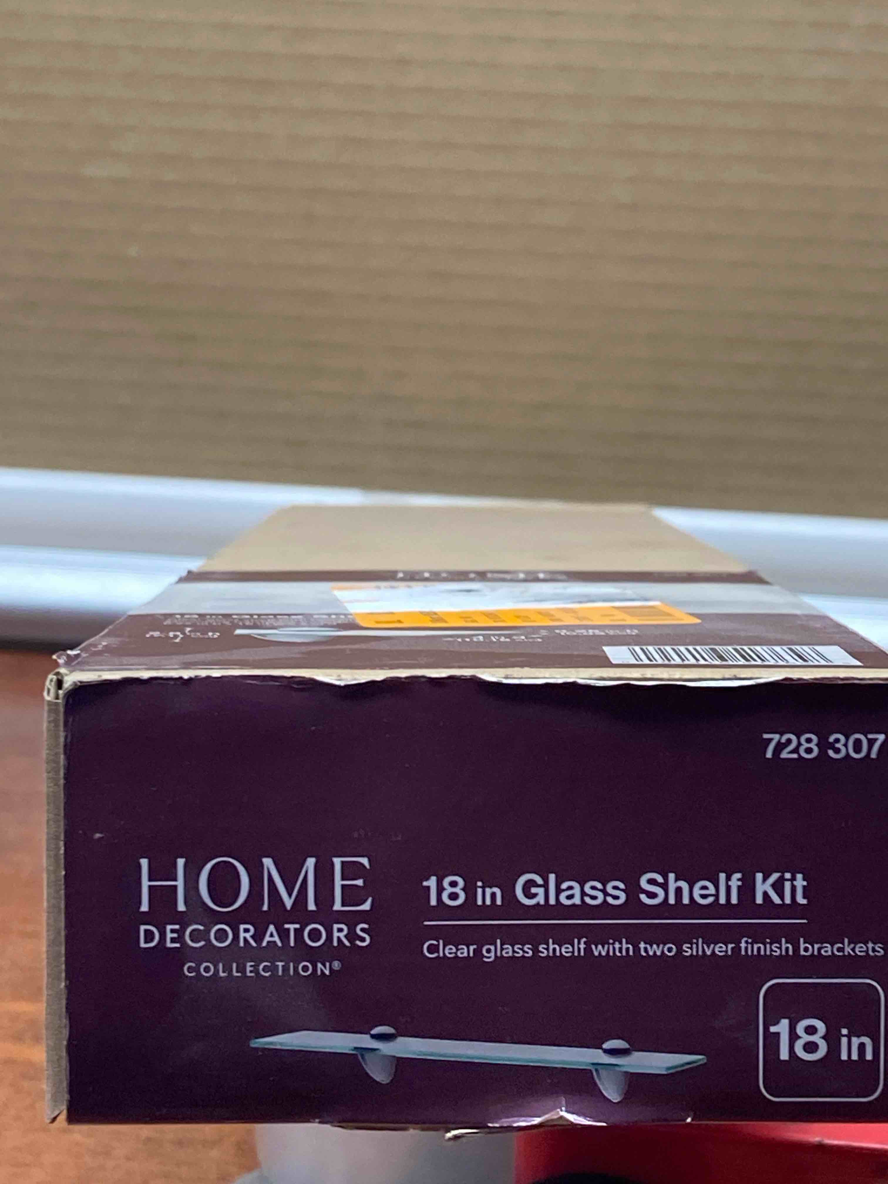 LTL Home Products HDCL418 18 x 4 in. Wallscapes Clear Glass Shelf Kit