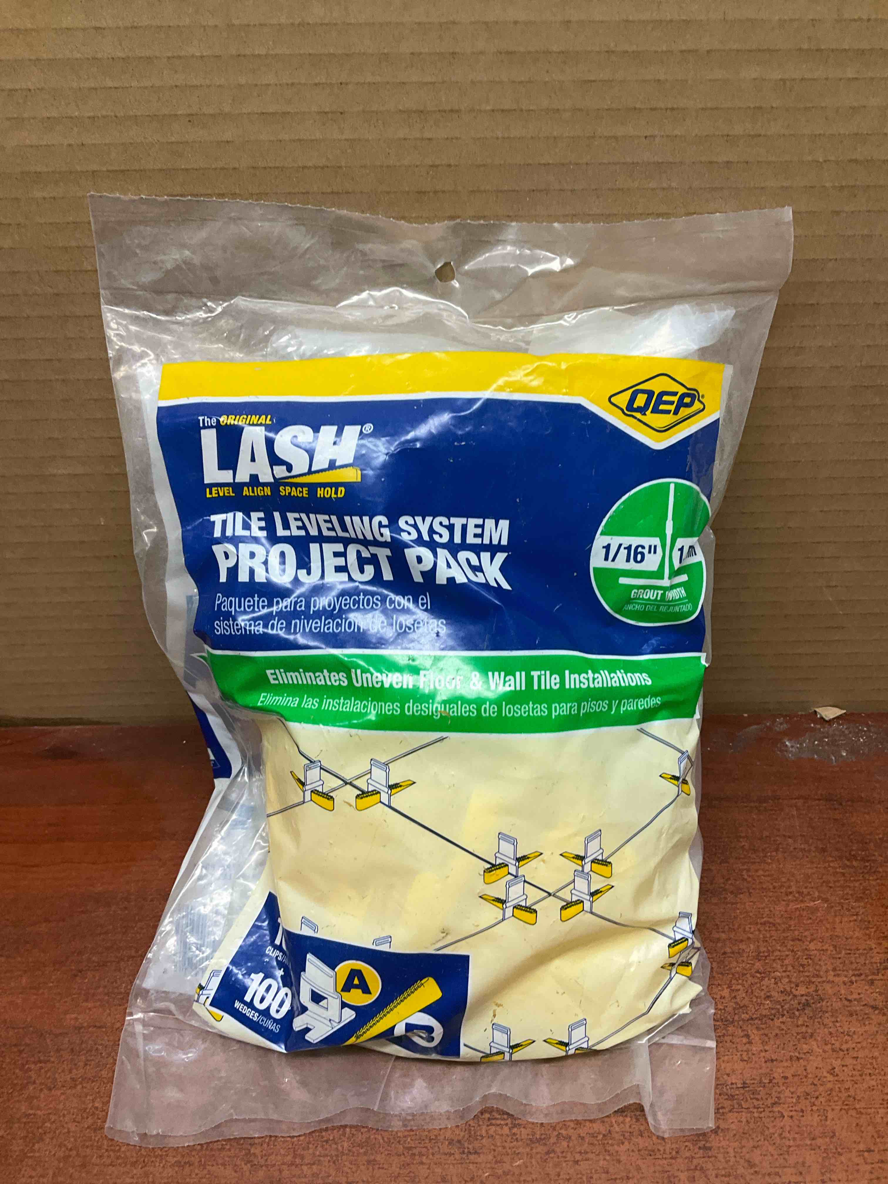 LASH Tile Leveling System Project Pack - 100 1/16 in. Leveling Clips and 100 Wedges (200-Piece)