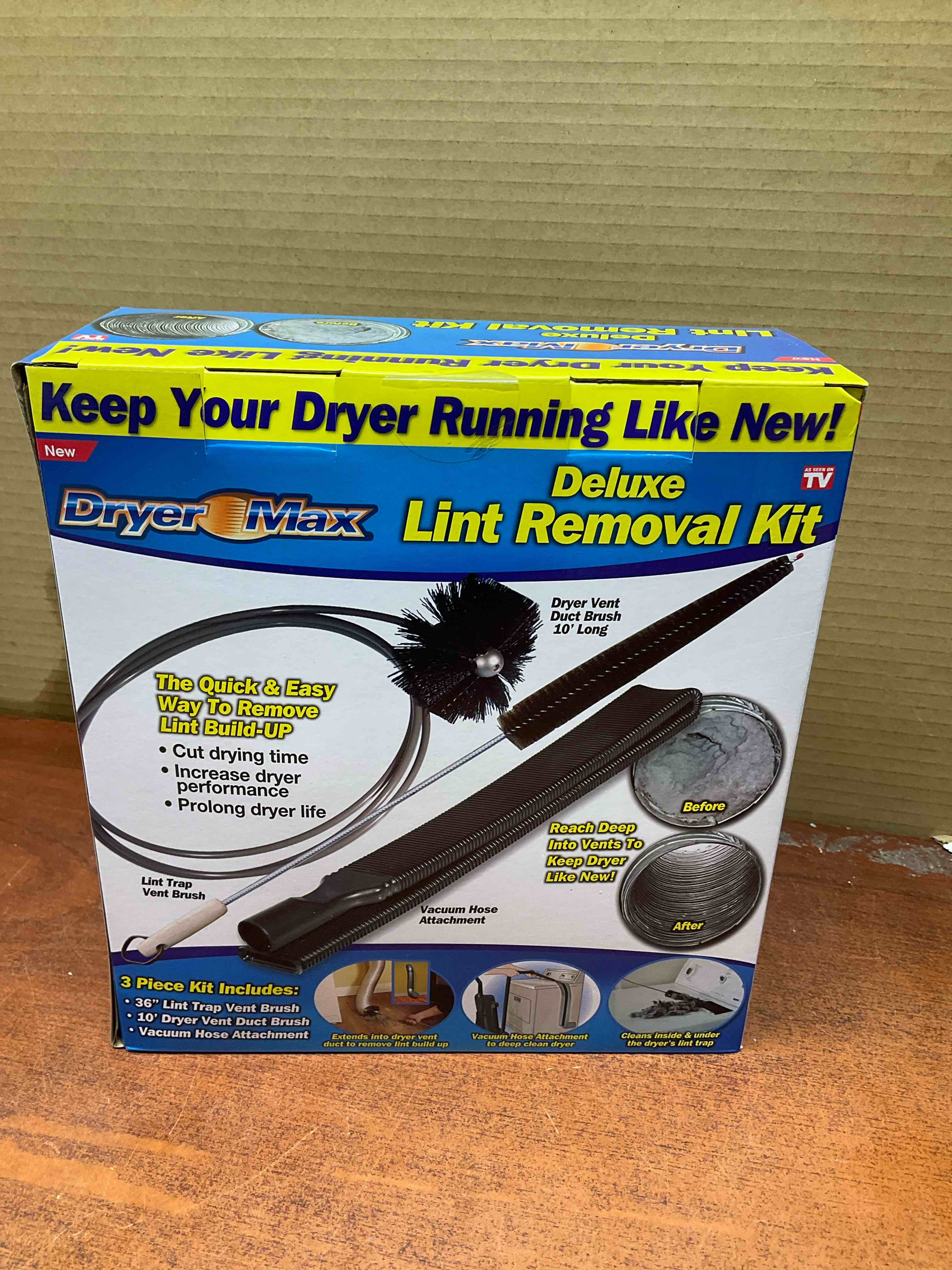 Dryer MAX Vent Duct Cleaning Lint Trap Removal Vacuum Kit