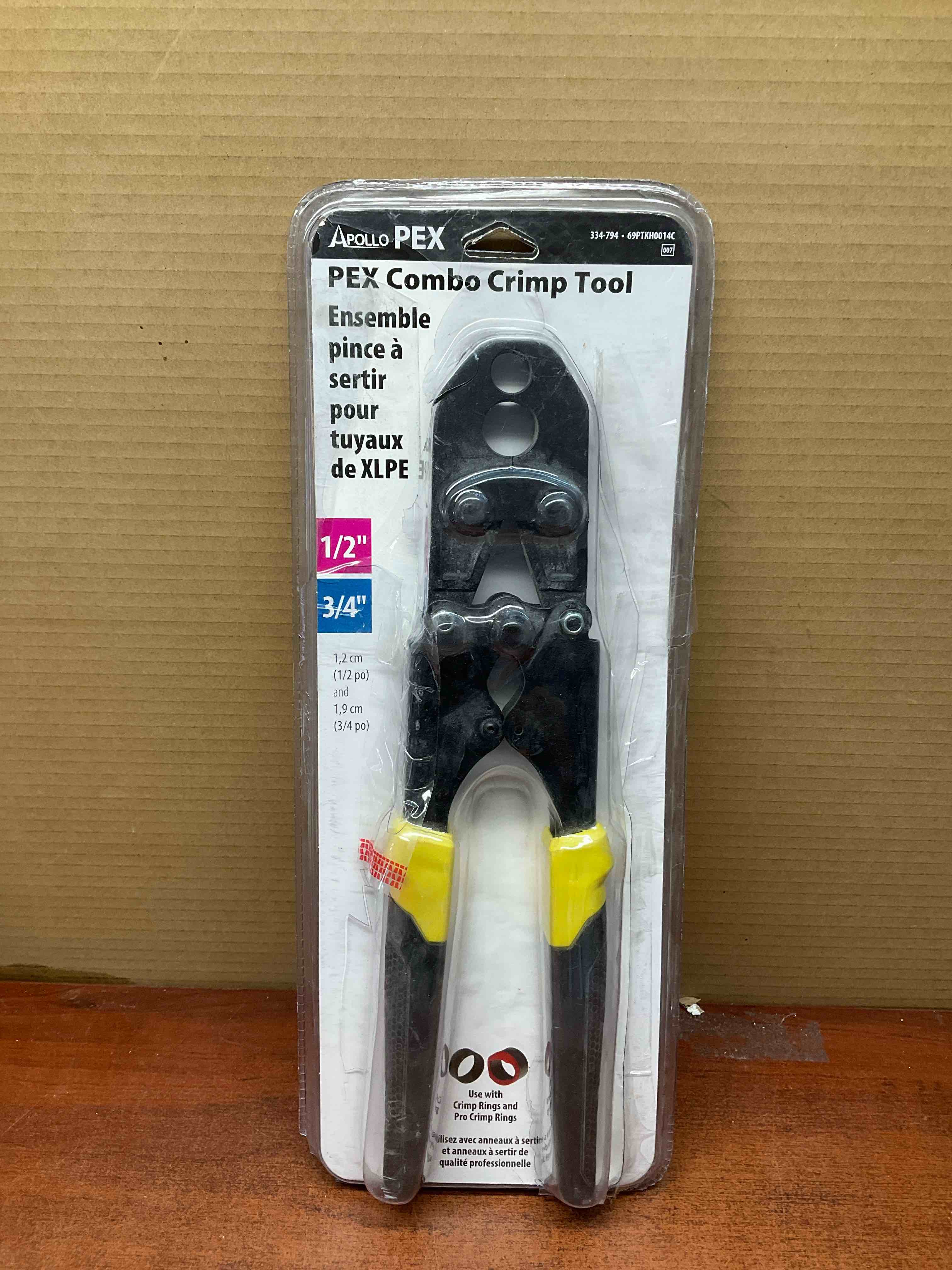 Apollo Valves 69PTKH0014C Crimp Combo Tool  1/2 to 3/4 in Crimping  Comfort-Grip Handle