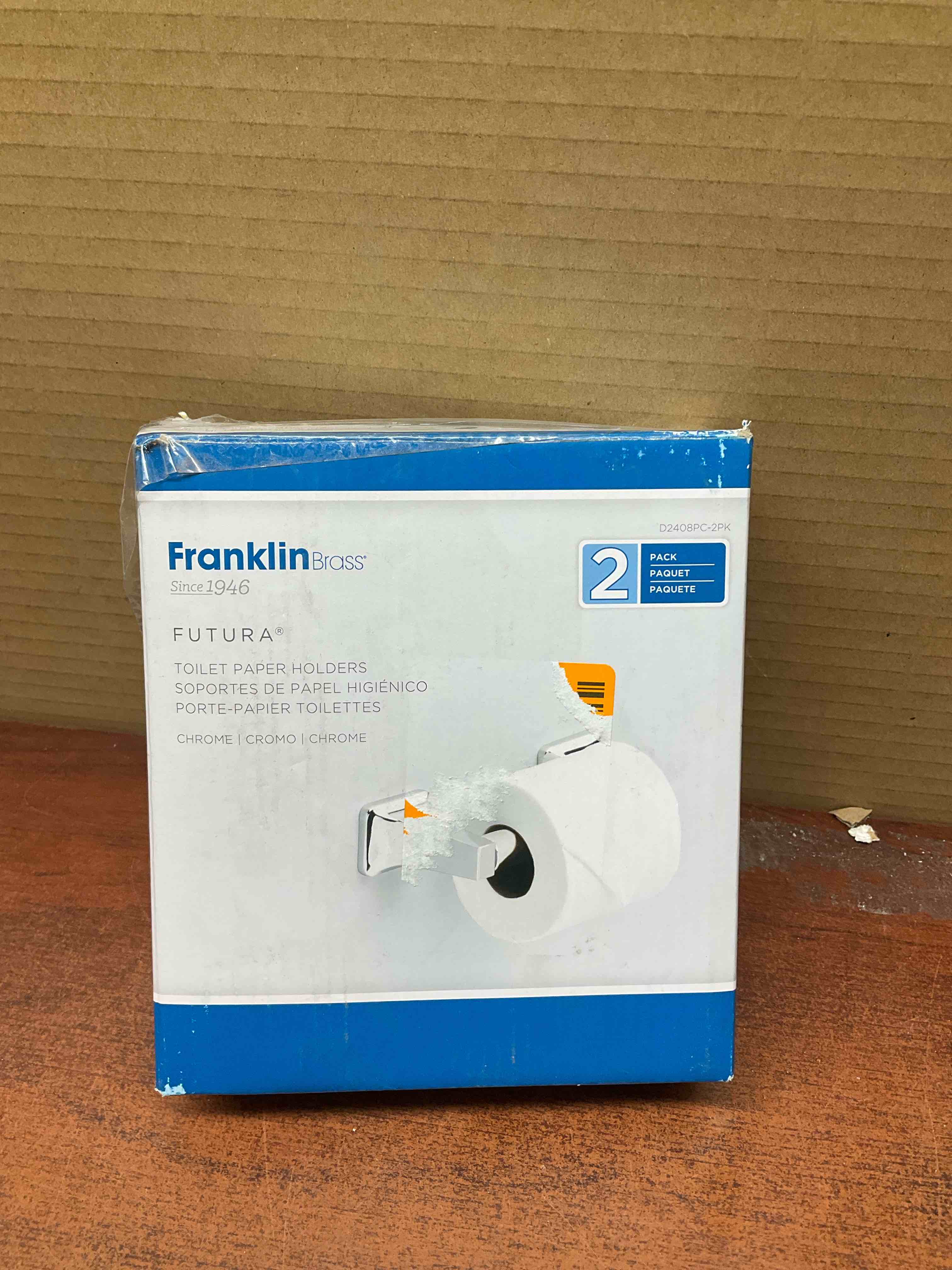 Franklin Brass Futura Bath Toilet Paper Holder Chrome Finish 2 Pack
