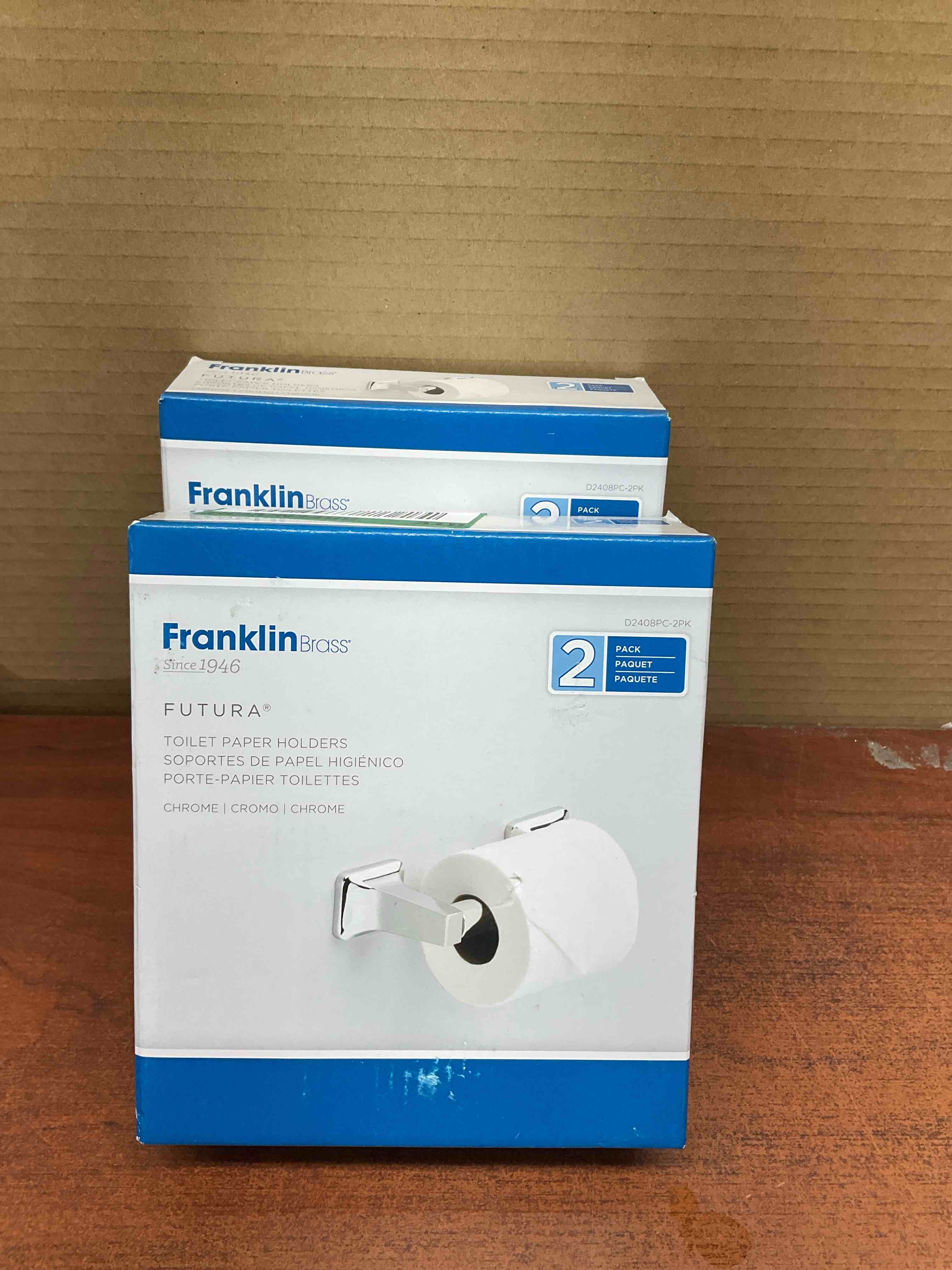 Franklin Brass Futura Bath Toilet Paper Holder Chrome Finish 2 Pack