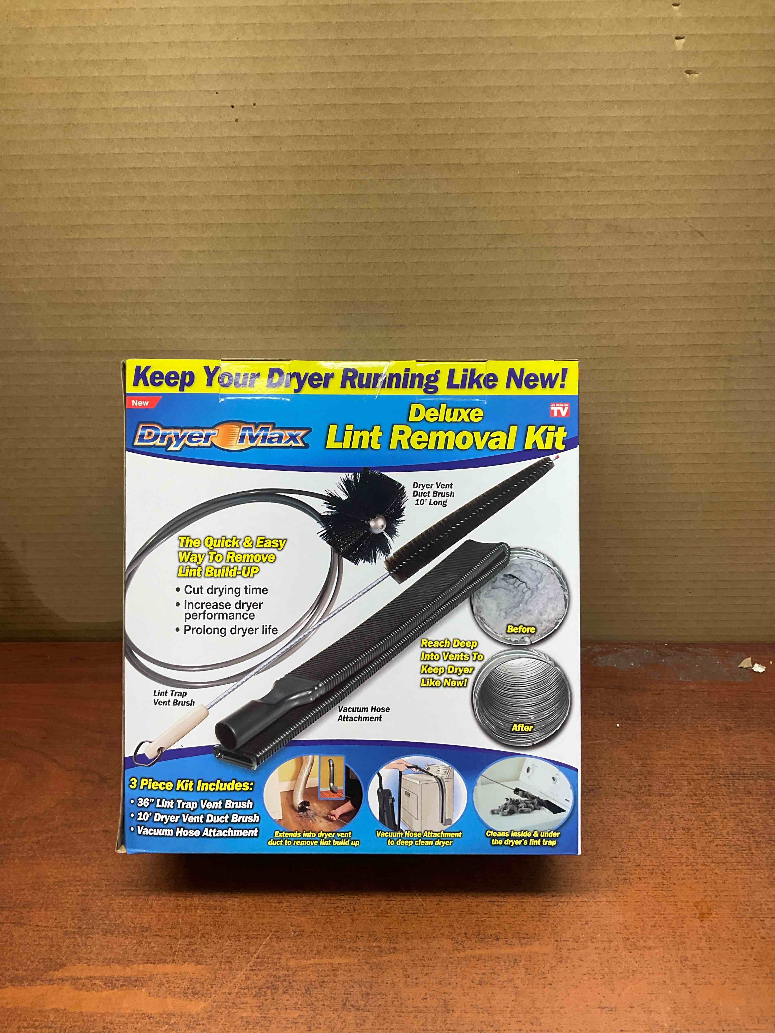 Dryer MAX Vent Duct Cleaning Lint Trap Removal Vacuum Kit