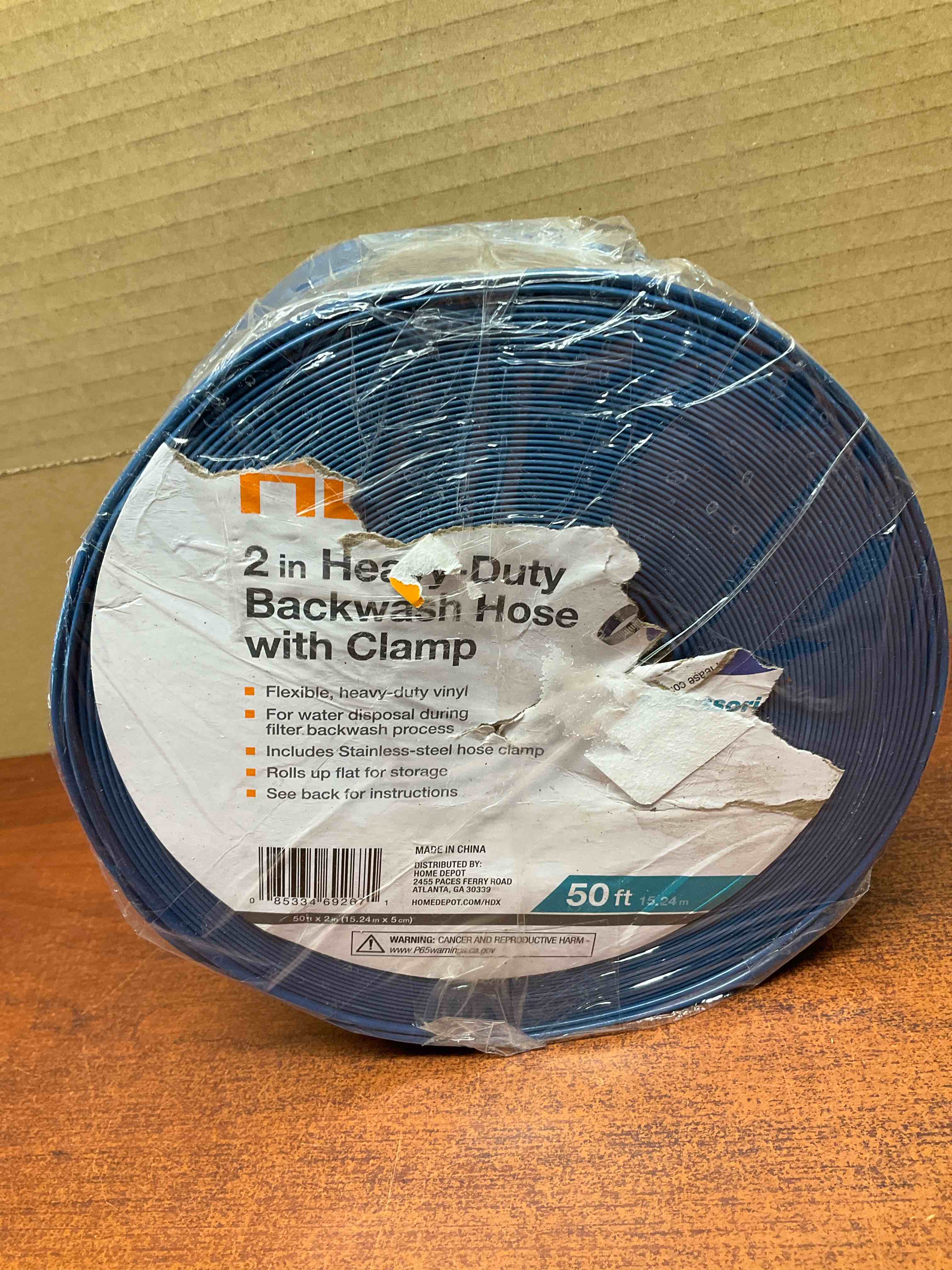 HDX 2 in. Heavy-Duty Backwash Hose with Clamp