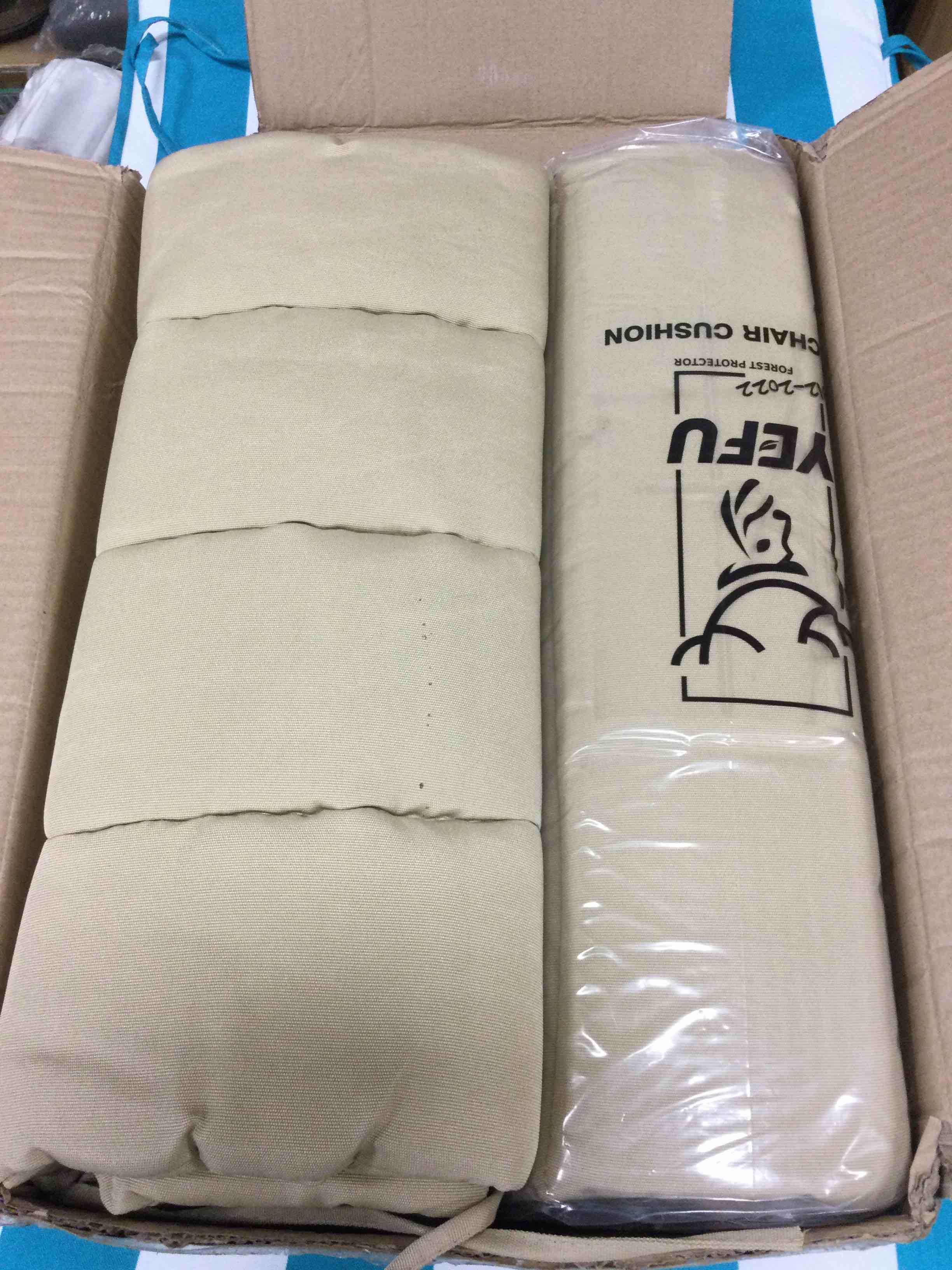 (one is out of packaging, box damaged see photos) YEFU®? Adirondack Chair Cushion Light Brown