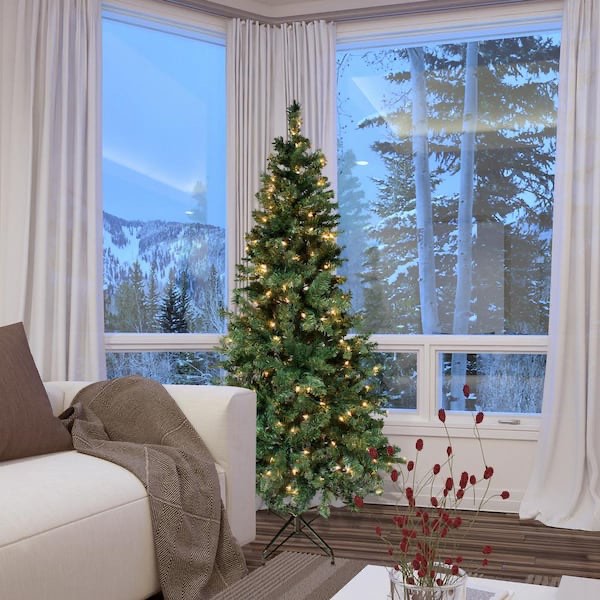 Astella 6 ft. Prelit Incandescent Douglas Fir Artificial Christmas Tree