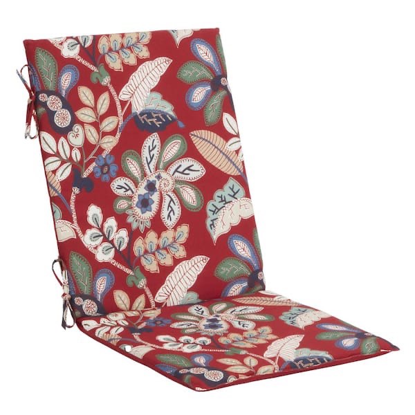 18.5 in. W x 19.5 in. D High Back Universal Outdoor Cushion in Chili Paisley
