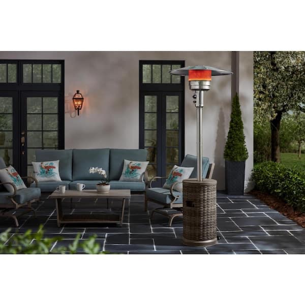 Avondale 48000 BTU Wicker Propane Gas Patio Heater
