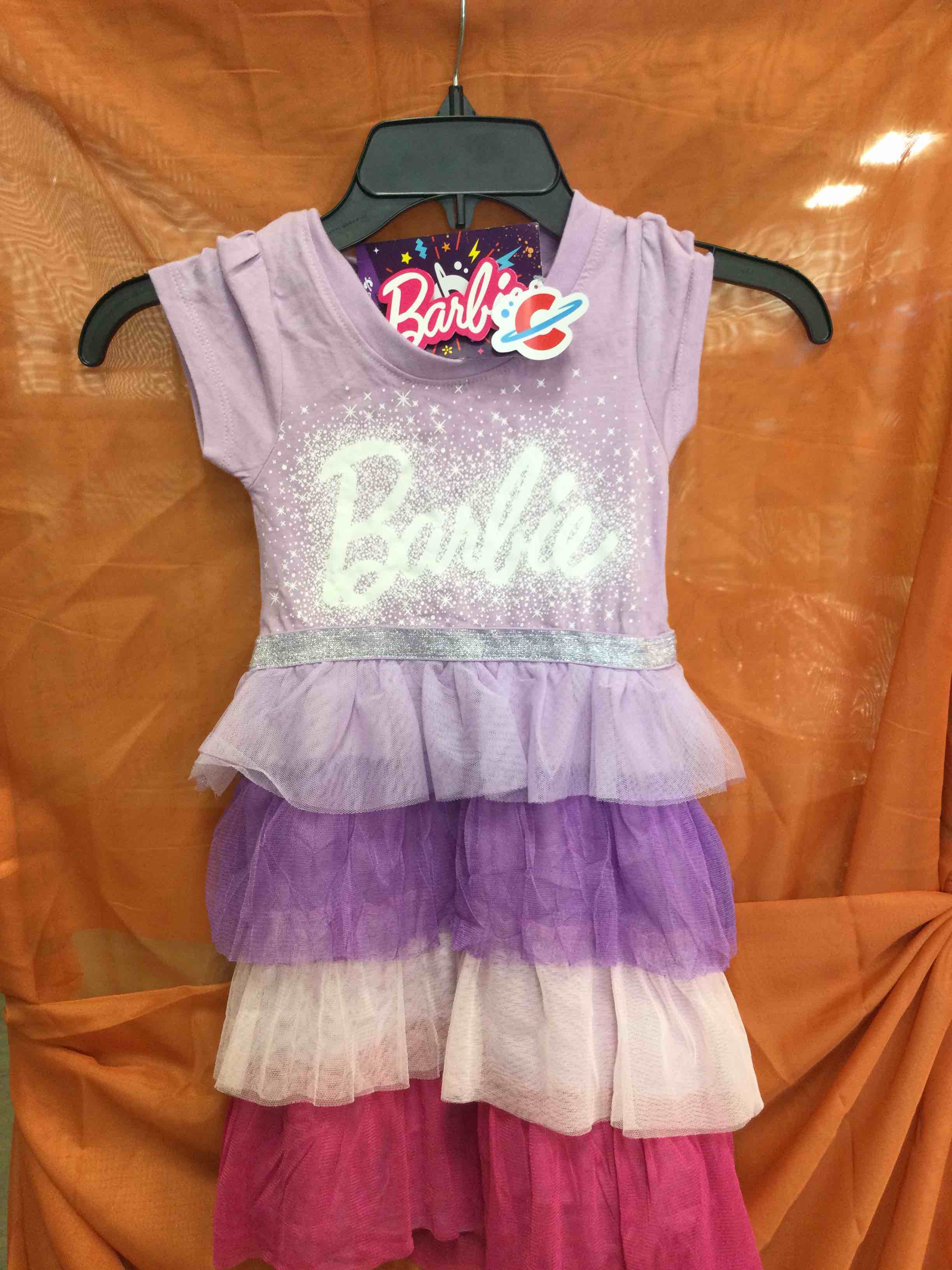 Barbie Girls Tulle Skirt Dress Purple