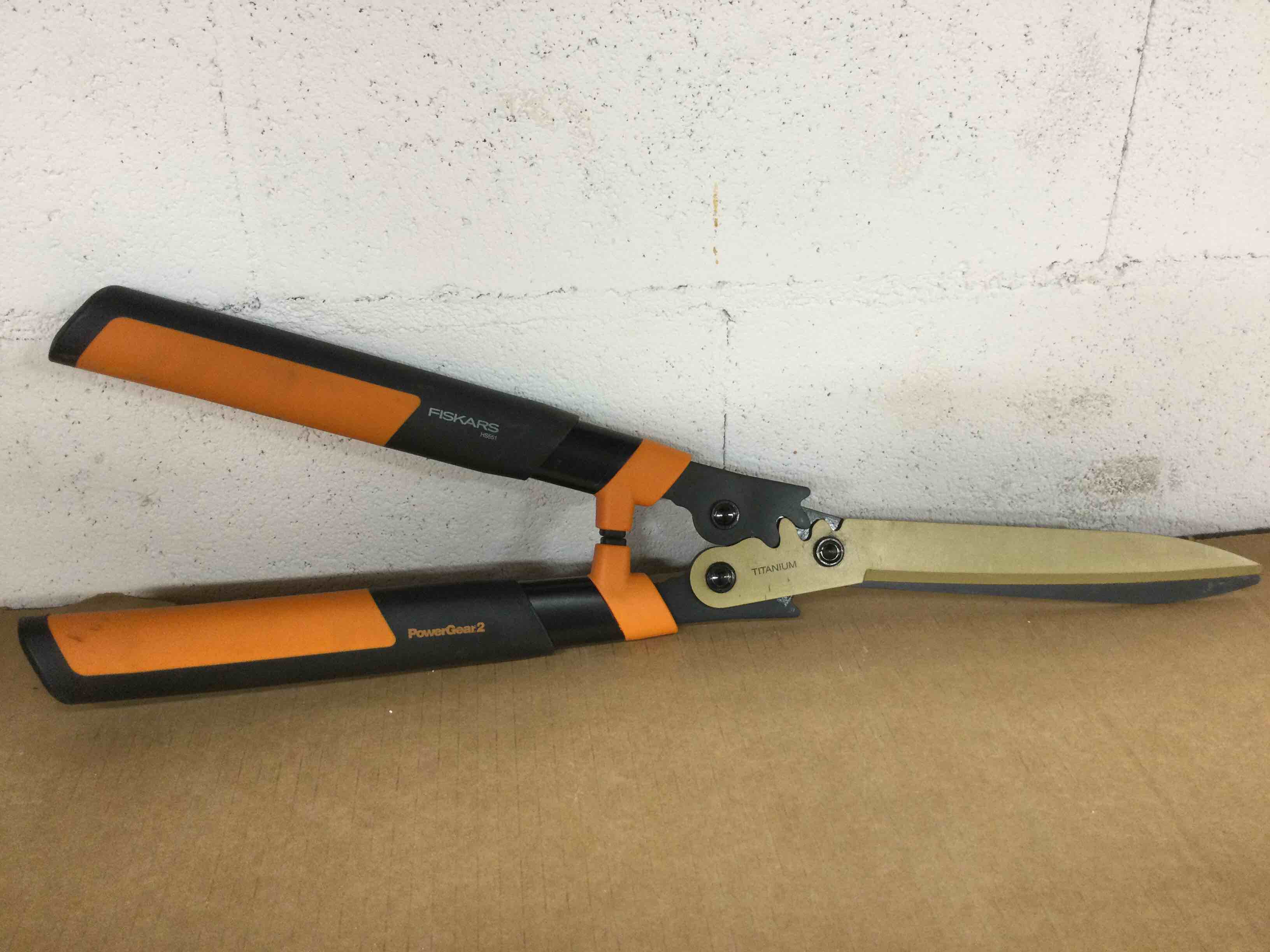 Fiskars Titanium Coated Blades, 23 in. PowerGear 2 Hedge Shears