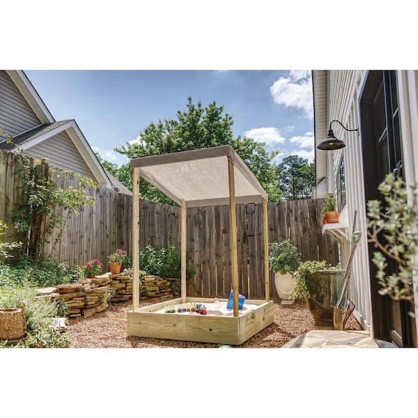 Vigoro 6 ft. x 100 ft. Almond Sun Shade Fabric Shade Cloth