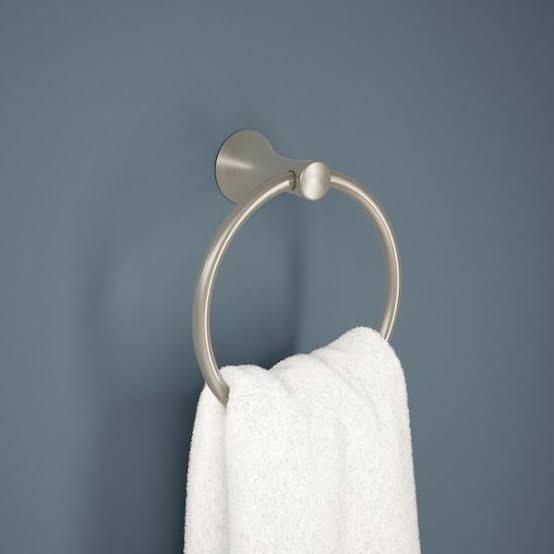 Delta Greydon Wall Mounted Round Closed Towel Ring Bath Hardware Accessory in Brushed Nickel