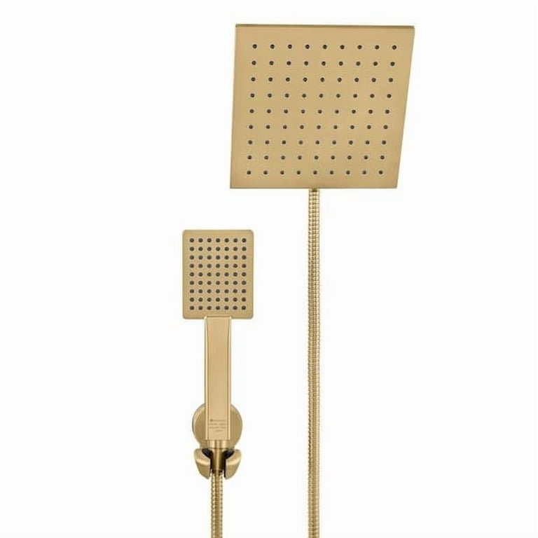 Glacier Bay Modern 1-Spray 7.9 in. Dual Tub Wall Mount Fixed and Handheld Shower Heads 1.8 GPM