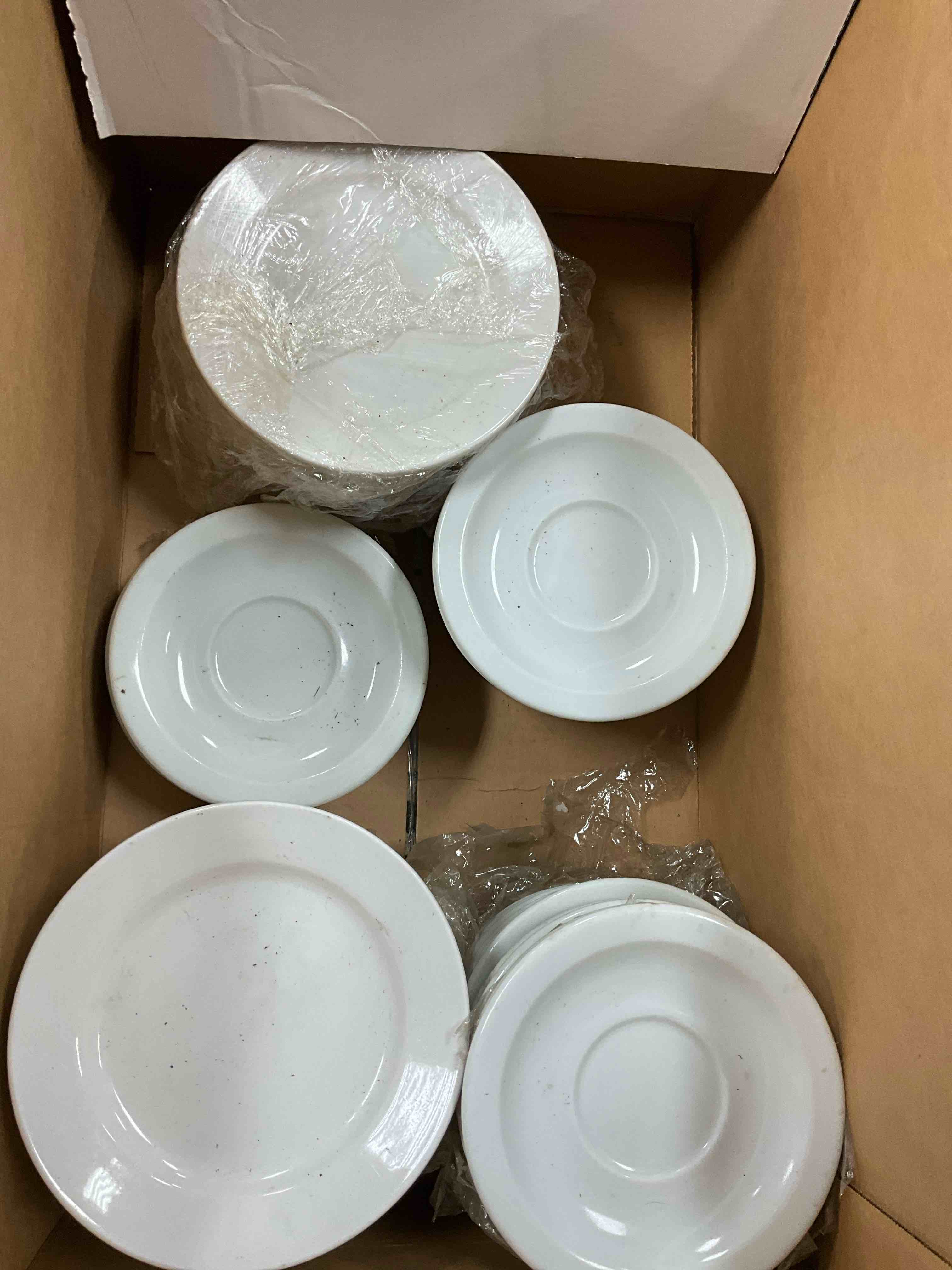 5.5 in and 6.5 in White Ceramic Dessert/ Bread Plates