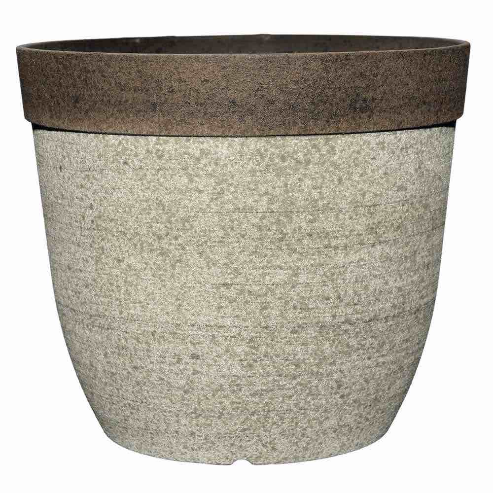 Coventry Medium Resin Drop-N-Decorate Round Planter (11.4 in. L x 11.4 in. W x 10.3 in. H)