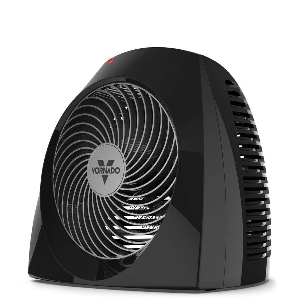 VH240 1500-Watt Black Indoor Electric Fan Space Heater with Adjustable Thermostat, 3-Heat Settings, Safety Features